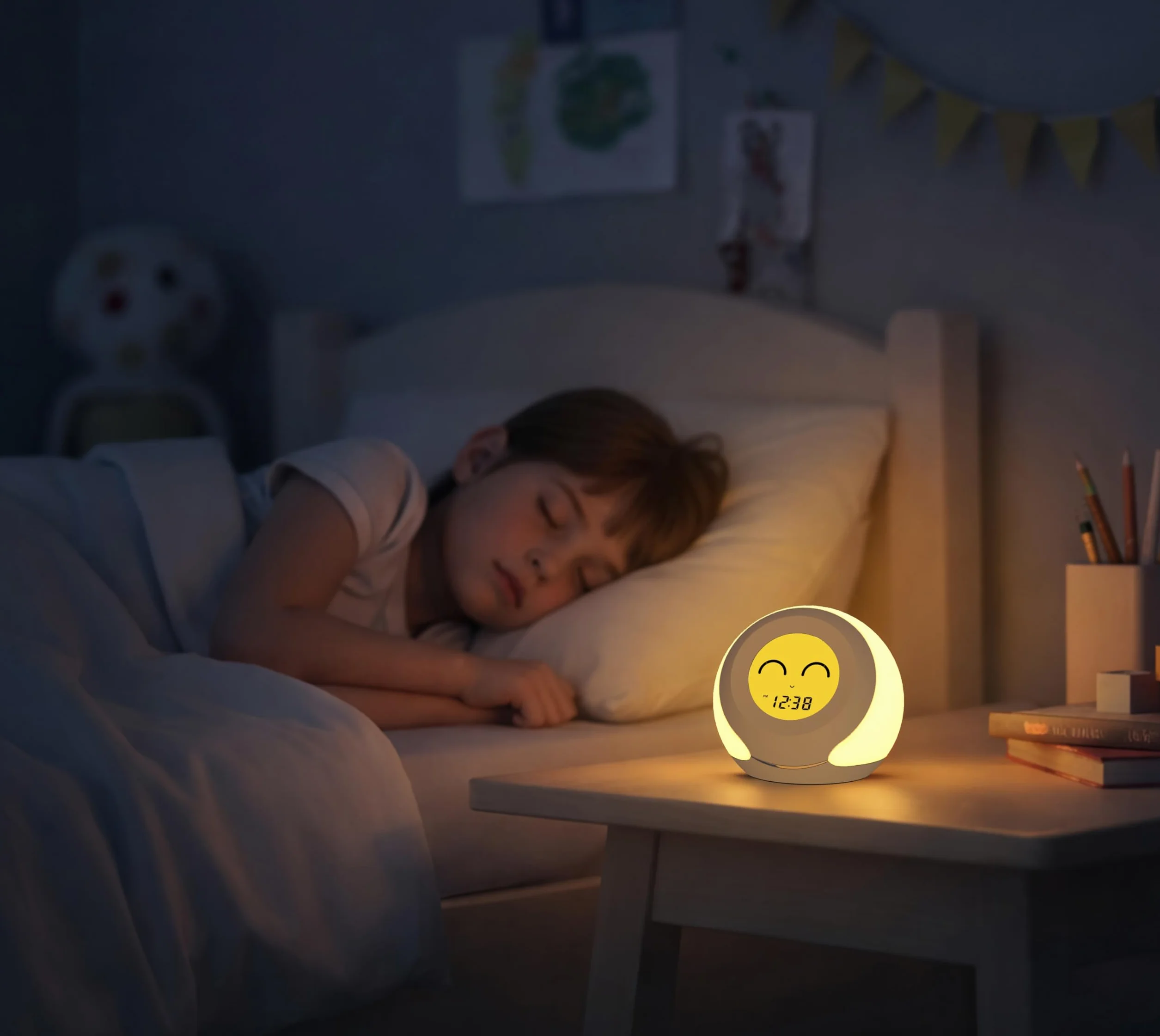iTOMA Thermomètre Hygromètre Chambre Enfant, Écran LCD, Lumière Colorée, Gradateur 4 Niveaux