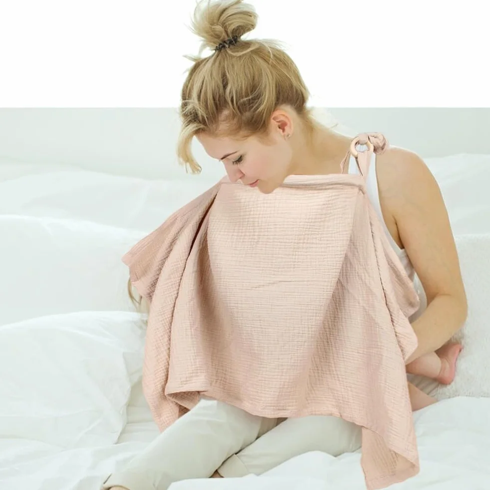 Surakey Couverture Allaitement Bébé en Coton Tablier Mousseline Echarpe Maternité