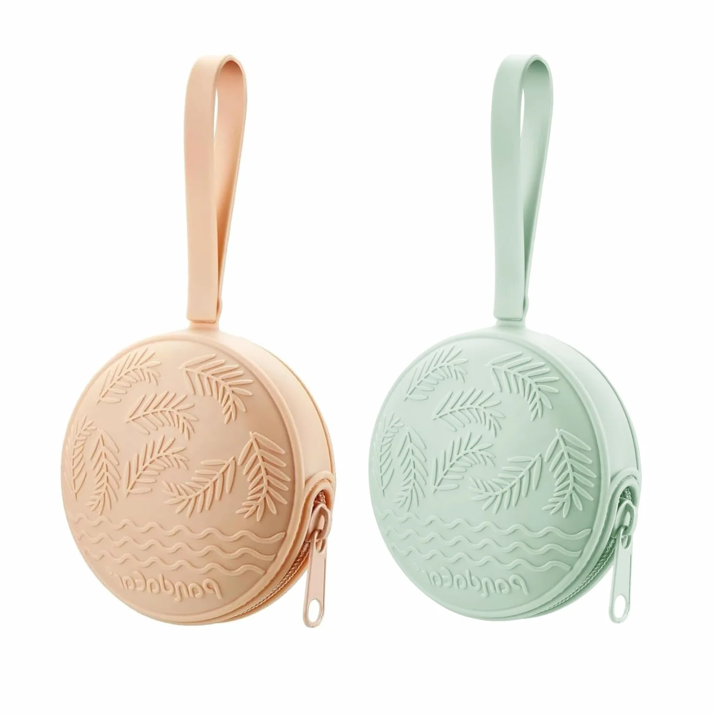 PandaEar Lot 4 Boîtiers pour Sucettes | 2 Étuis Voyage Silicone & 2 Boîtiers Transparents | Sans BPA