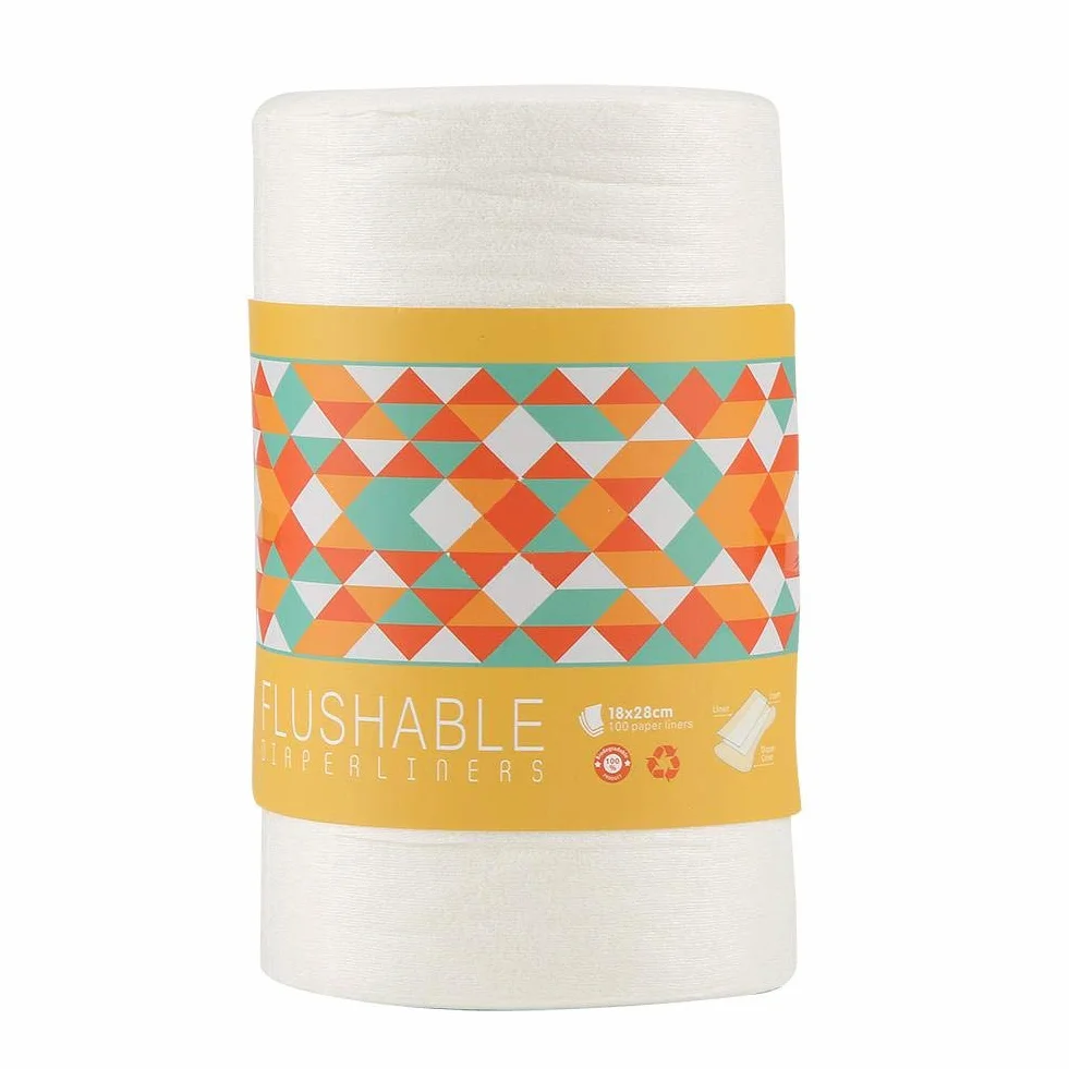 Bambou Couches Doublures Bébé Tissu, Doublures Lavables Sans Parfum, Barrière Urine Efficace 100 Pièces