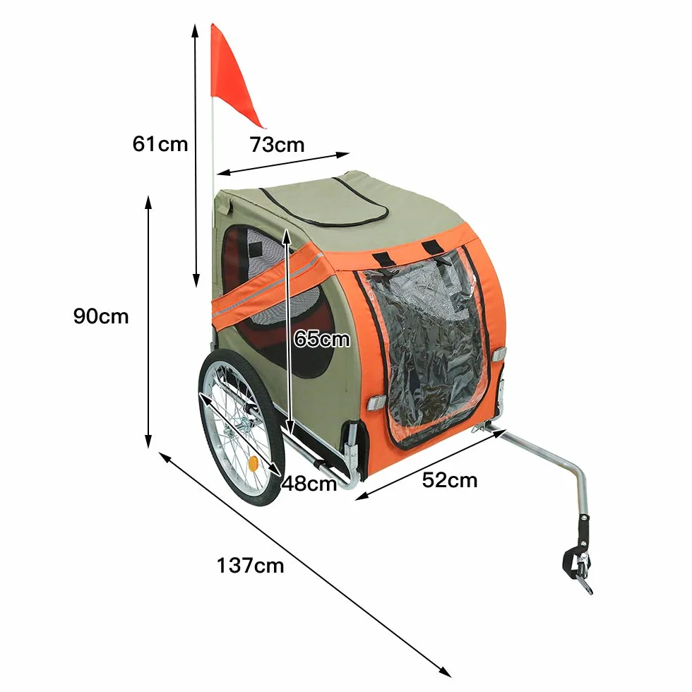 HUOLE Remorque vélo 2 en 1 Chariot de Transport pour Animal de Compagnie Enfant bébé 2 Places Convertible Poussette Jogging