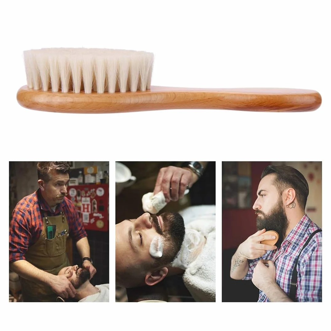 Brosse Cheveux Bébé 3 Pièces Bois Naturel Poils De Chèvre Doux 15Cm Longueur X 4Cm Largeur