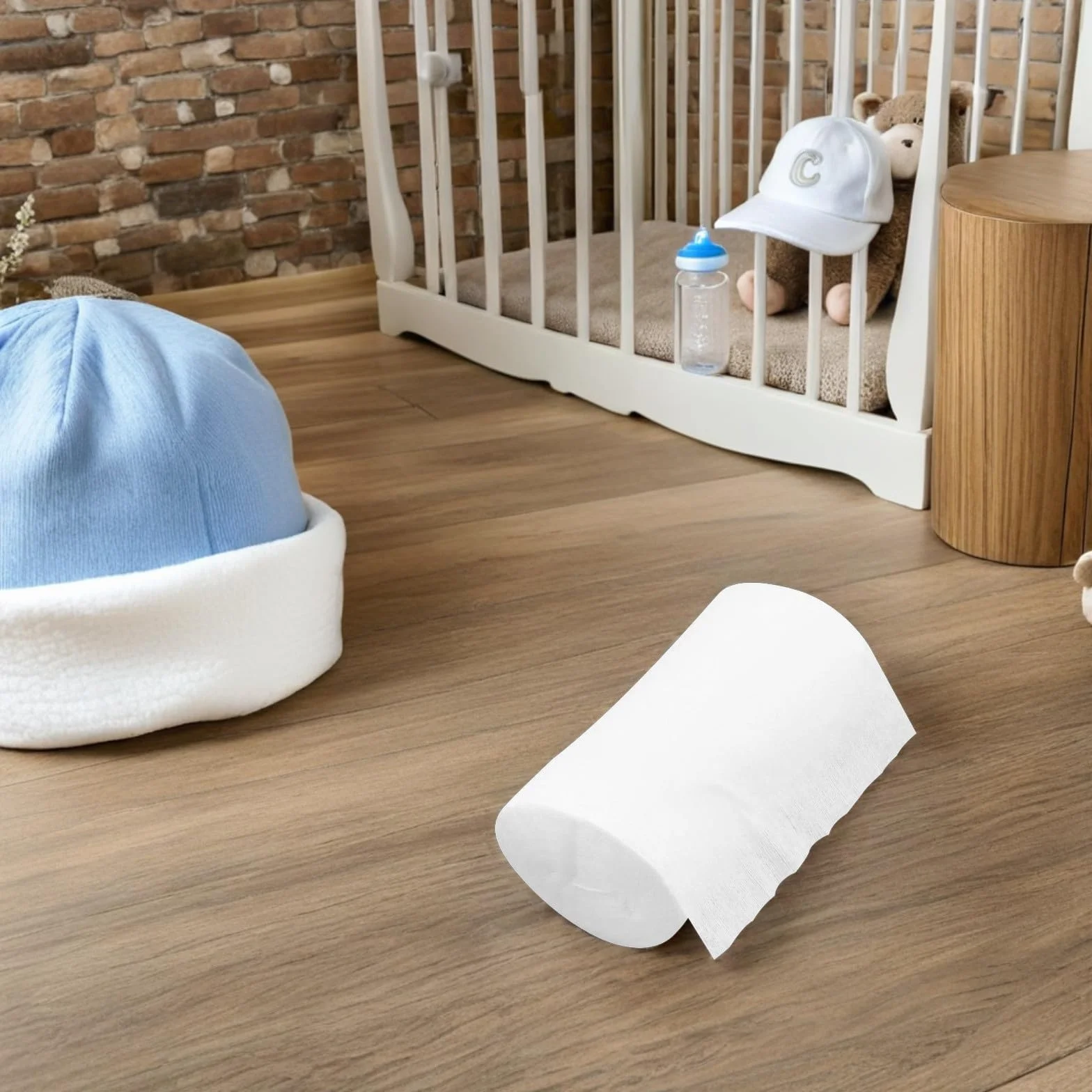 Doublures de Couches Lavables en Fibre de Bambou Blanc, 100 Feuilles