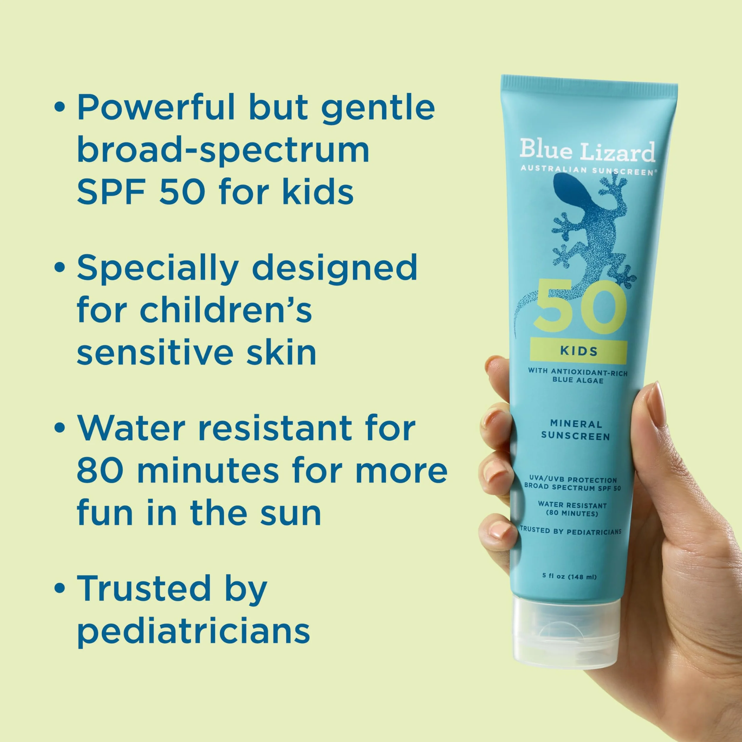 BLUE LIZARD Kids Sunscreen Lotion SPF 50+ 5 oz Crème