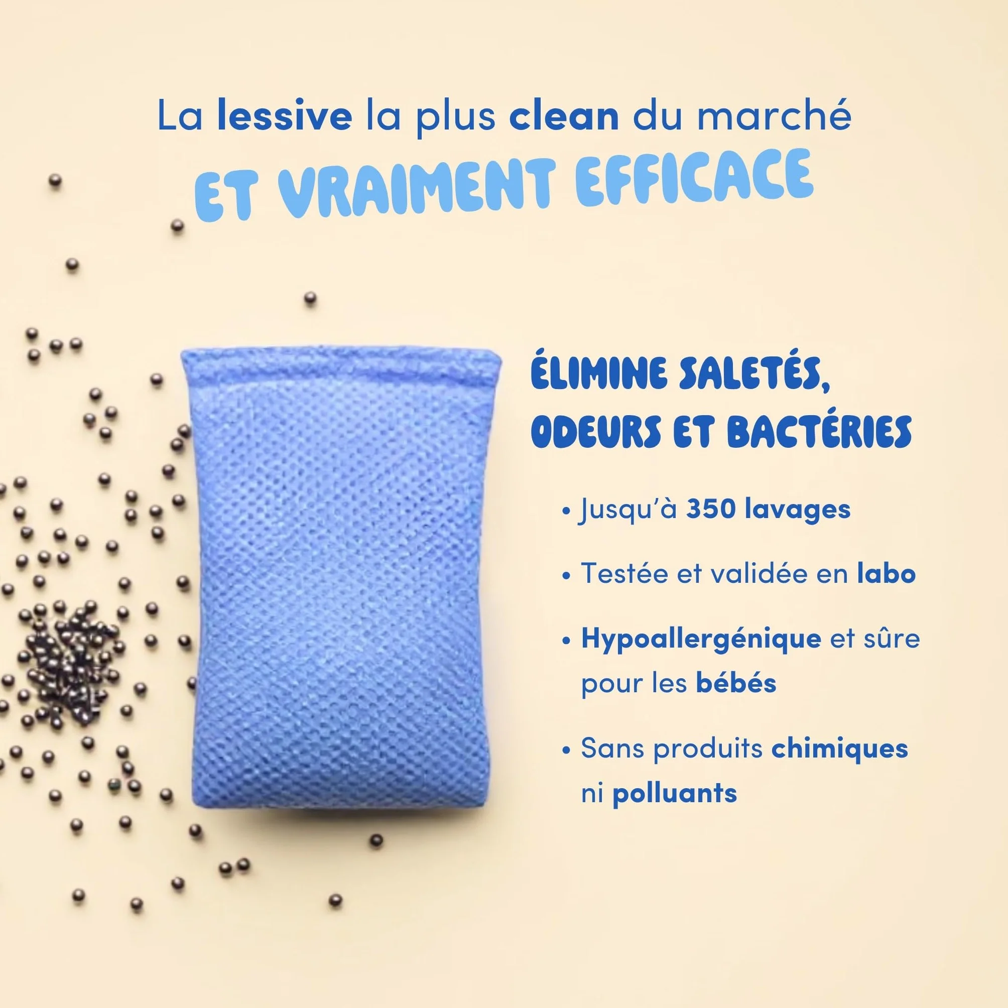 Lessive Ecologique Hypoallergénique Naturelle 350 Lavages Pré-dosé Bébé Compatible Couches Lavables