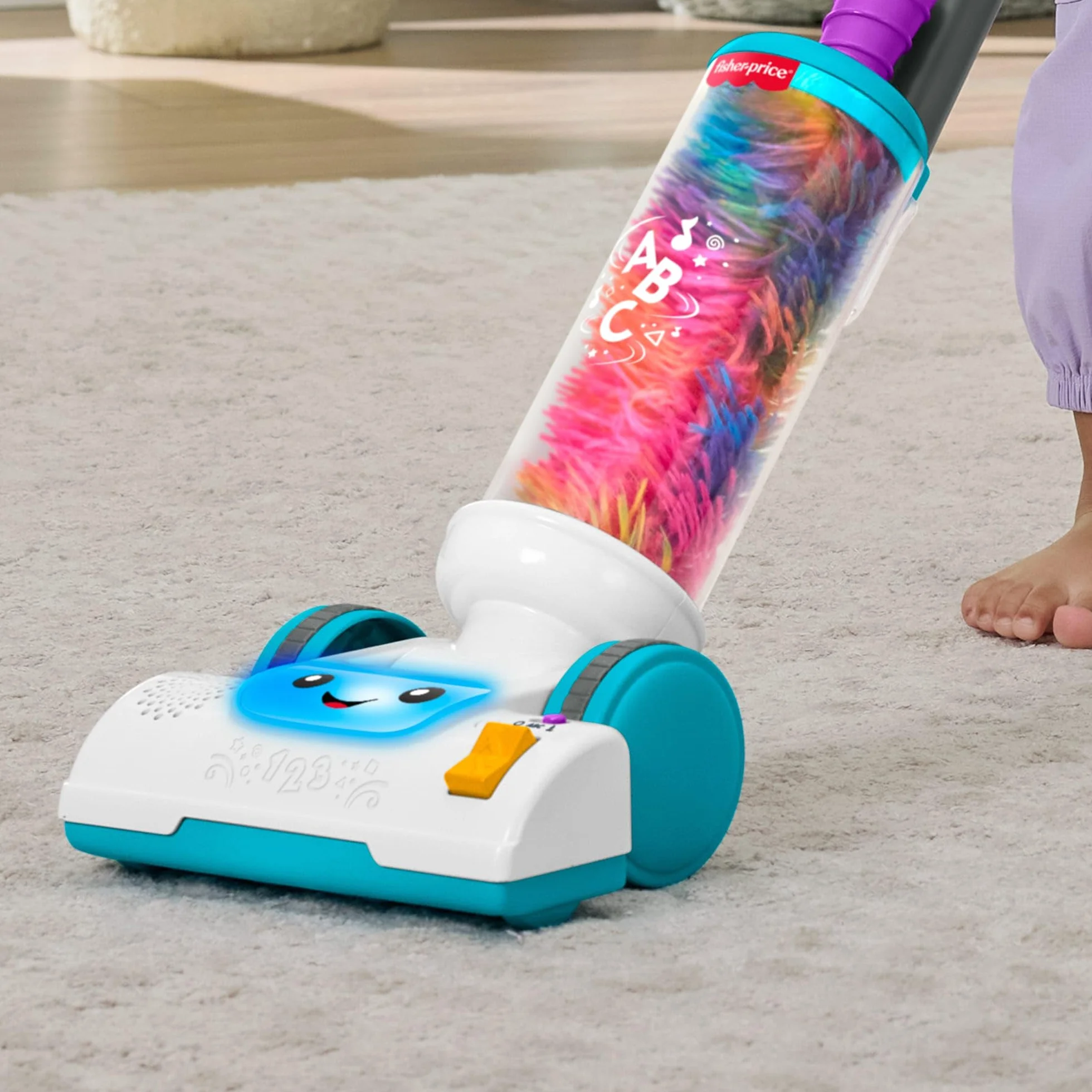 Fisher-Price Aspirateur 2-en-1 Rires et Éveil JMM33 pour Enfants 2 Ans