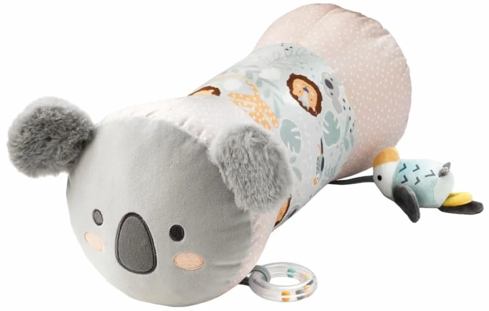 Nuby Coussin Tummy Time Animal Adventures – Support bébé pour le temps sur le ventre – Jouets sensoriels – Miroir sûr pour bébé – Peluche – Dès la naissance