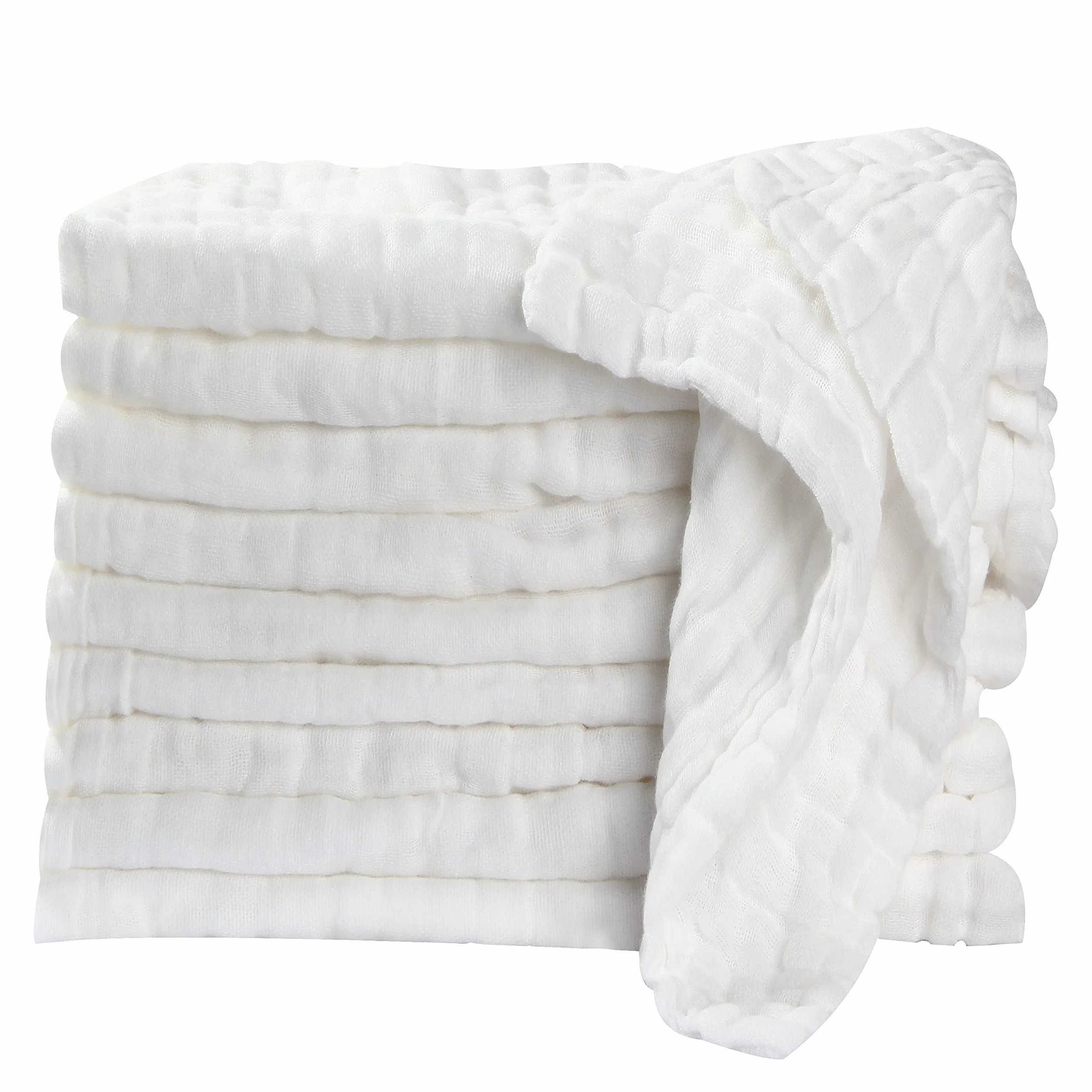 Lingette Bébé Lavable 10 Pcs 25x25cm Serviette Visage Main