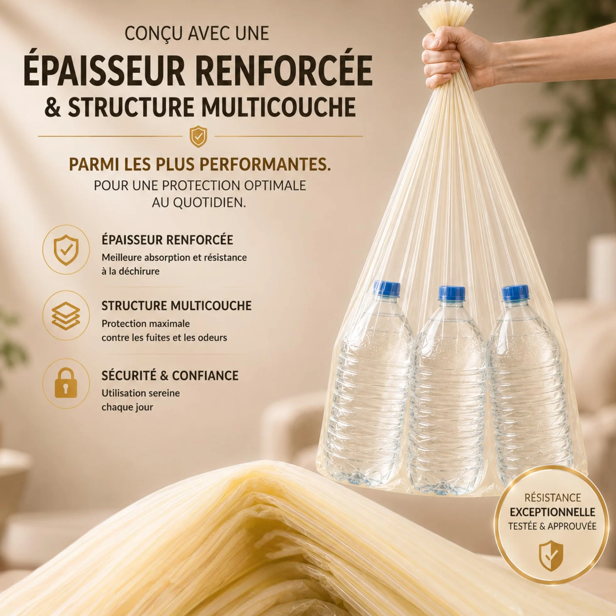 Recharges Poubelle à Couches XXL 12x7,5m Compatibles AngelCare Tommee Tippee Anti-Odeur Sans BPA Antibactérien Étanches