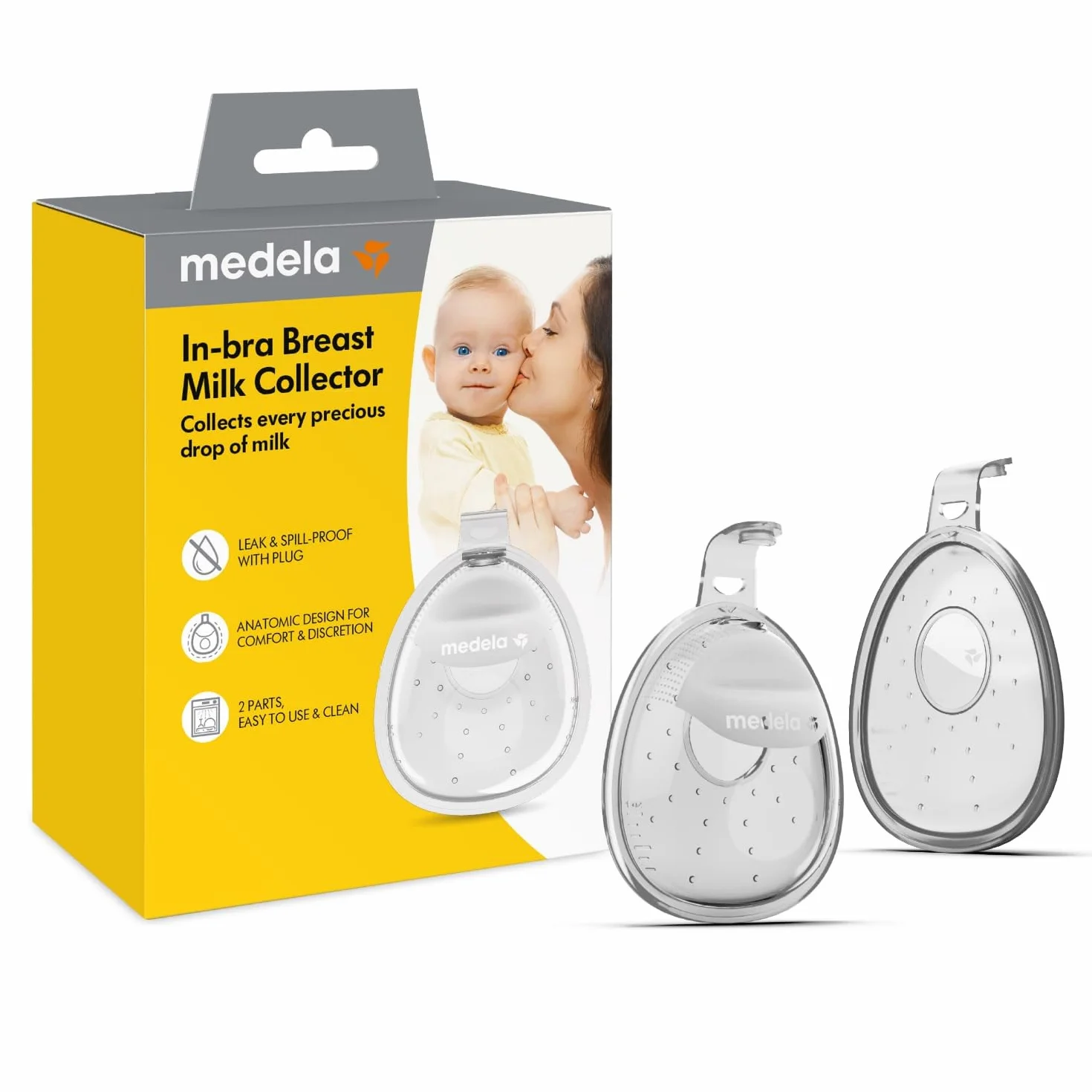 Medela collecteur de lait maternel In-bra 30 ml, étanche, sans BPA, lavable au lave-vaisselle