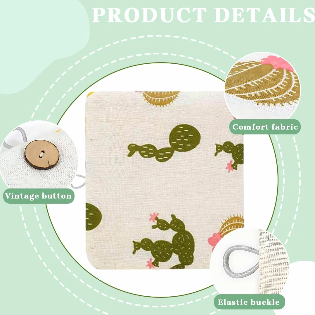 Sac à Couches de Bébé Suspendu Organisateur Pliable Portable 2 en 1 Cactus 18×21cm