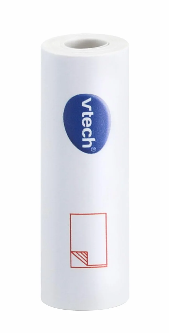 VTech KidiZoom Print Cam Papier Thermique Autocollant Blanc Accessoire Appareil Photo Enfant Impression Instantanée Pack 5 Bobines Cadeau Enfant Dès 5 Ans