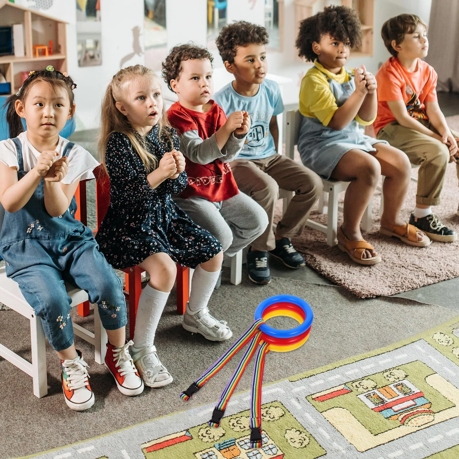 Vaguelly Corde De Marche Anti-Perte Pour Enfants 3 Pièces Poignées Confortables Sécurité Garderies Maternelles Sorties Extérieures