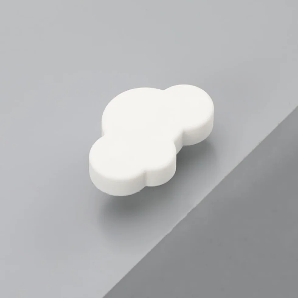 Bouton de meuble enfant 9 pièces caoutchouc souple anti-collision étoiles lune nuages bleu