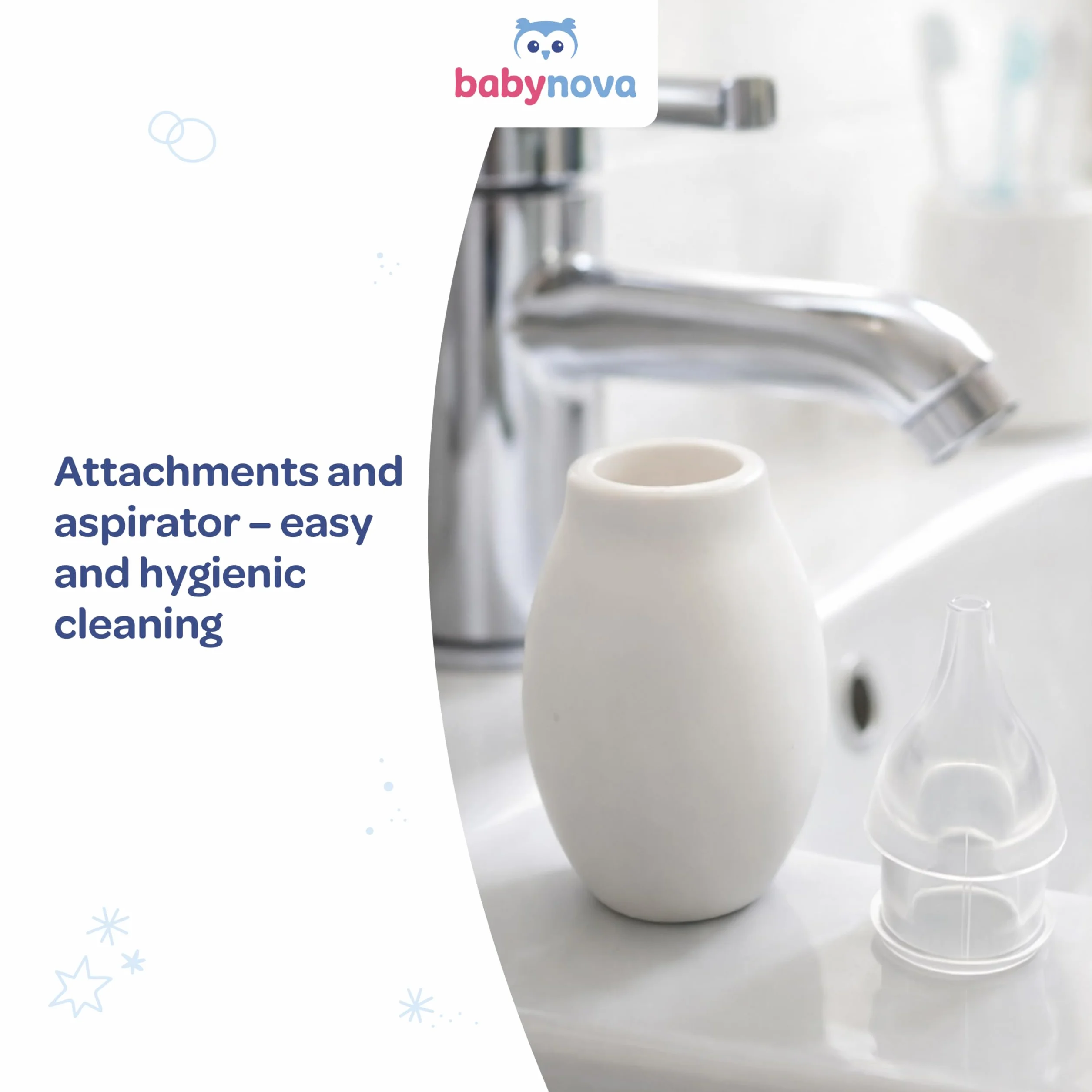 Babynova Aspirateur Nasal pour Bébés et Tout-Petits – Retrait Doux du Mucus Nasal – Sans BPA