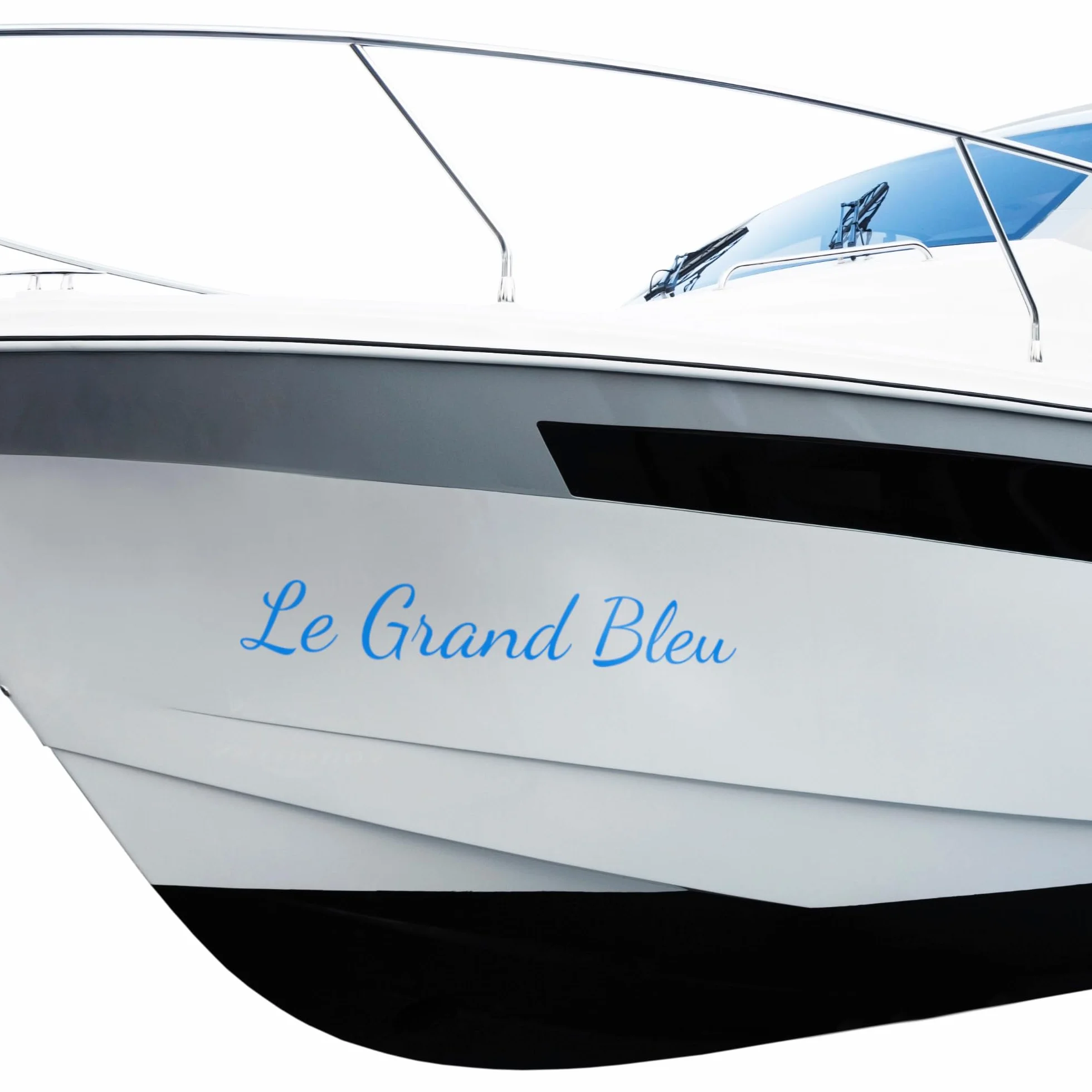 Stickers Autocollant Personnalisable Nom Bateau Résistant Eau de Mer UV Jet Ski Voilier Catamaran