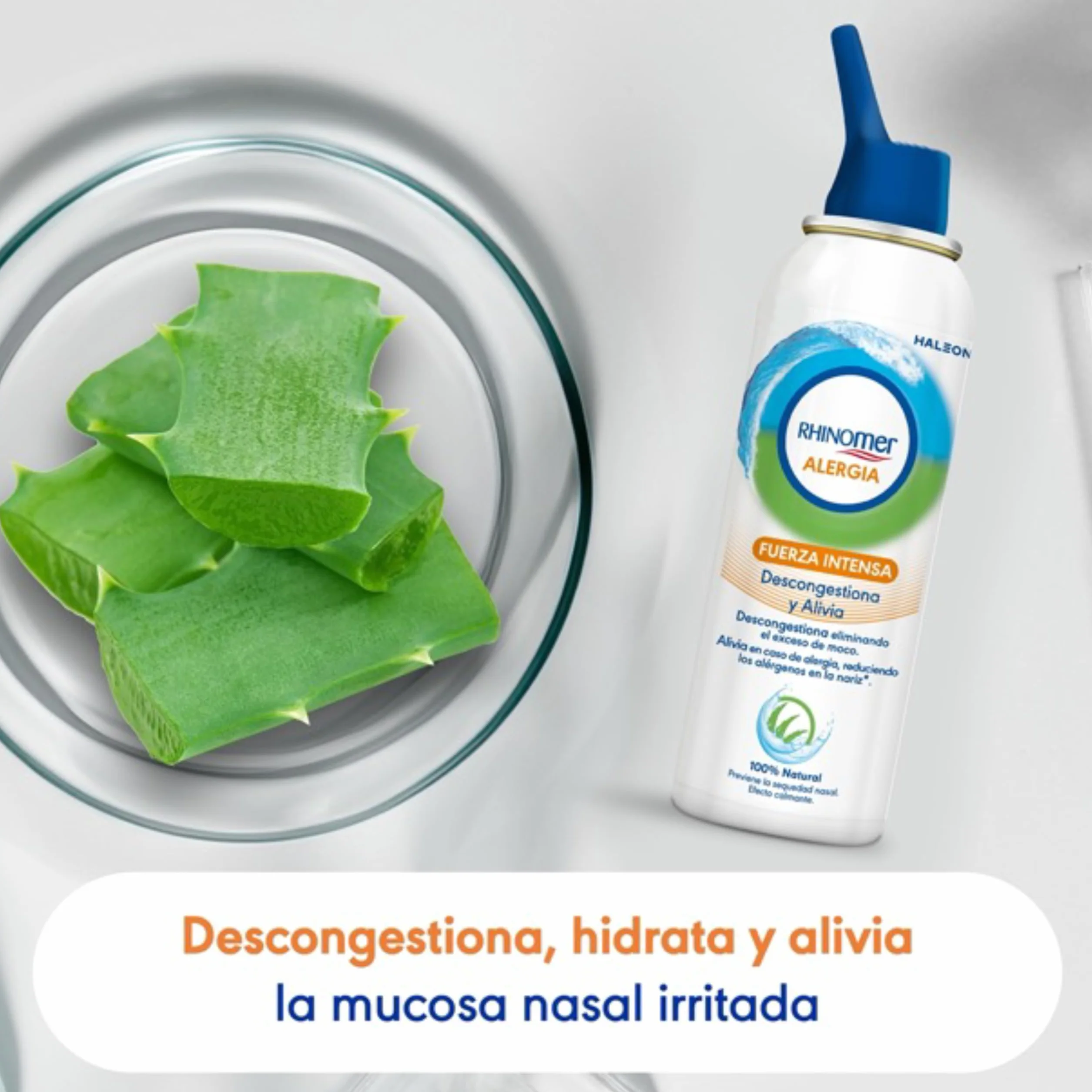 Rhinomer Spray nasal 100 % naturel eau de mer isotonique à l'aloe vera décongestionne soulage allergie force intense adultes 100 ml