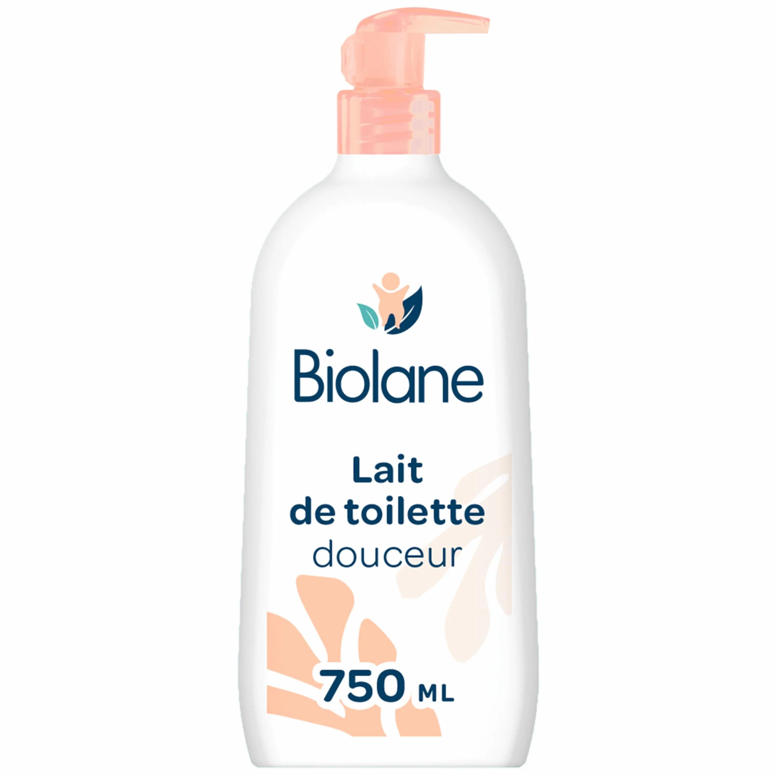 BIOLANE Lait de toilette 750ml Bébé Nettoie Visage Corps Siège Sans Rinçage 99% d'origine naturelle Fabriqué en France