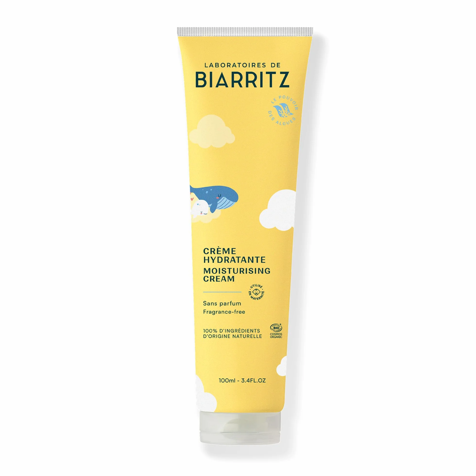 Laboratoires de Biarritz Crème Hydratante Bébé Bio 100 ml Visage Corps Fabriquée France