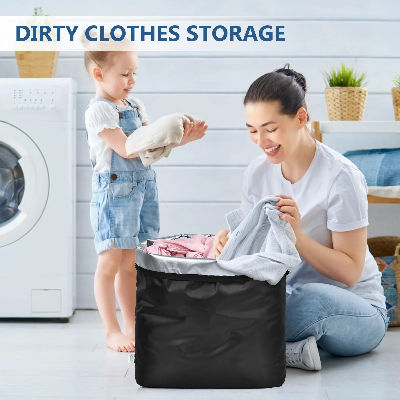 Sac Linge Sale Voyage 50x60cm Wet Bag Imperméable Sport Maillots Bain Natation Plage Gym Noir