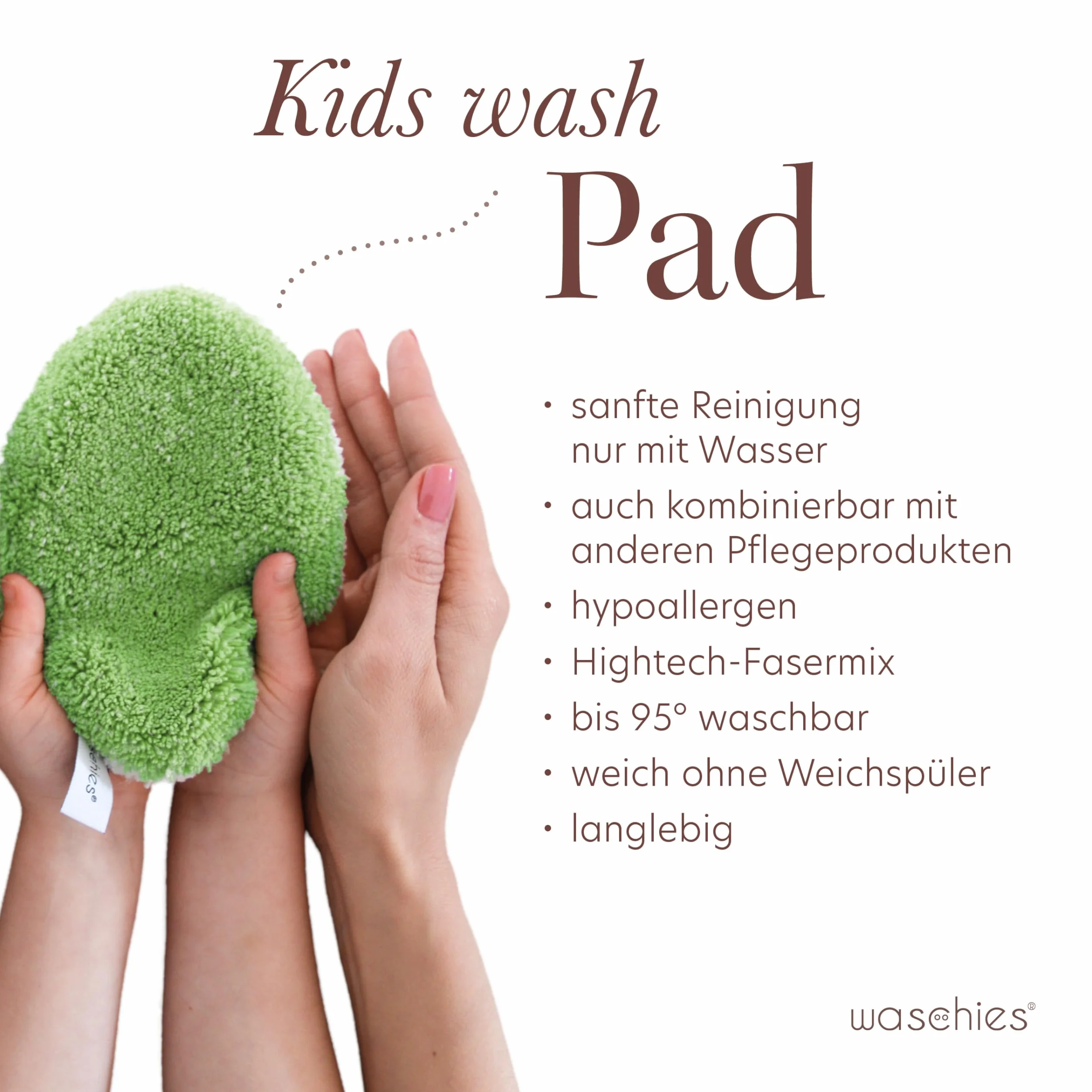 Waschpads für Babys 2er-Set Pastel blue