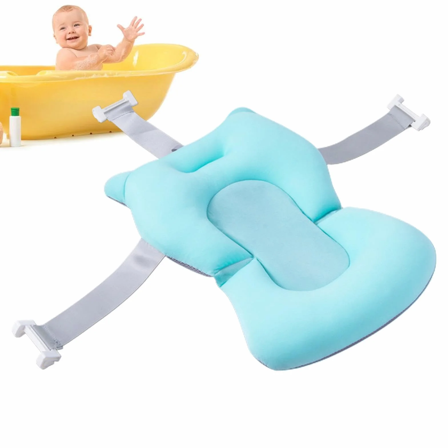 Réducteur De Baignoire Pour Bébé Antidérapant 0-18 Mois 3 Points Fixe