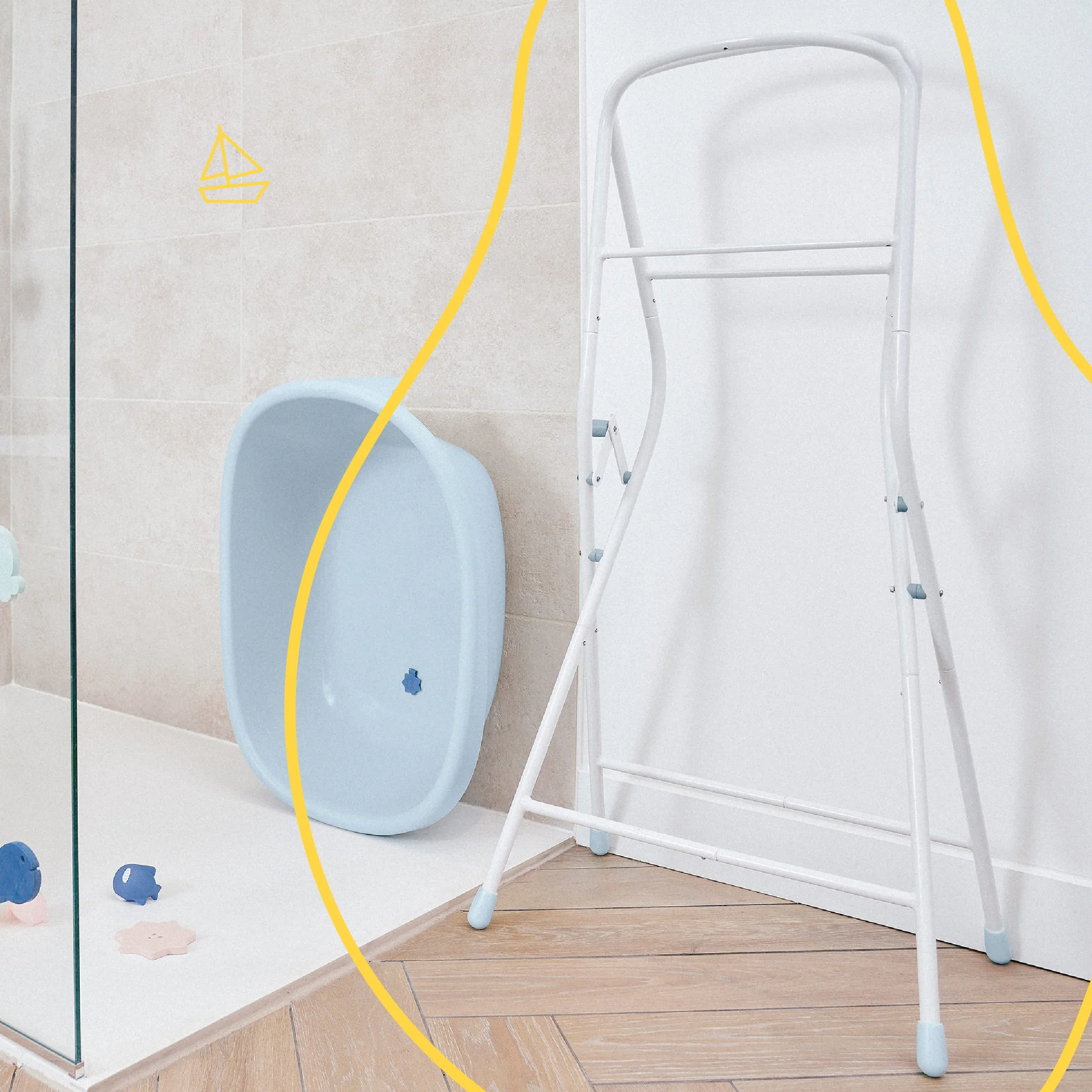 Badabulle Pieds de baignoire et tuyau de vidange