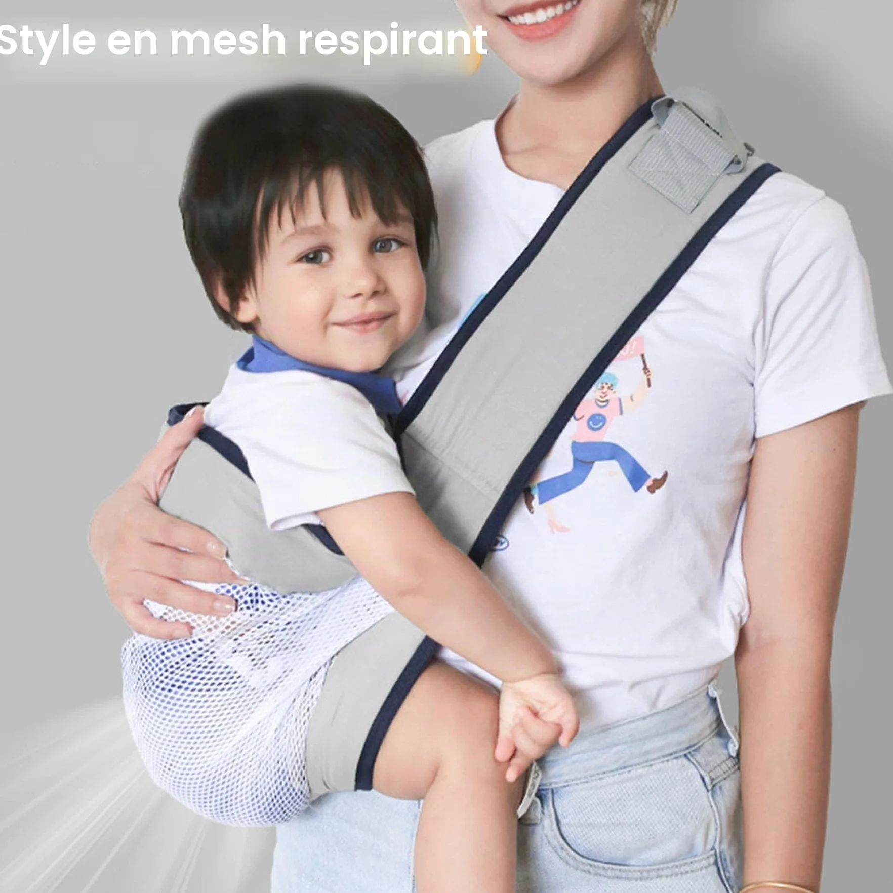 Porte-Bébé LatéRale Portable Respirant Réglable Nouveau-né 3-36 Mois