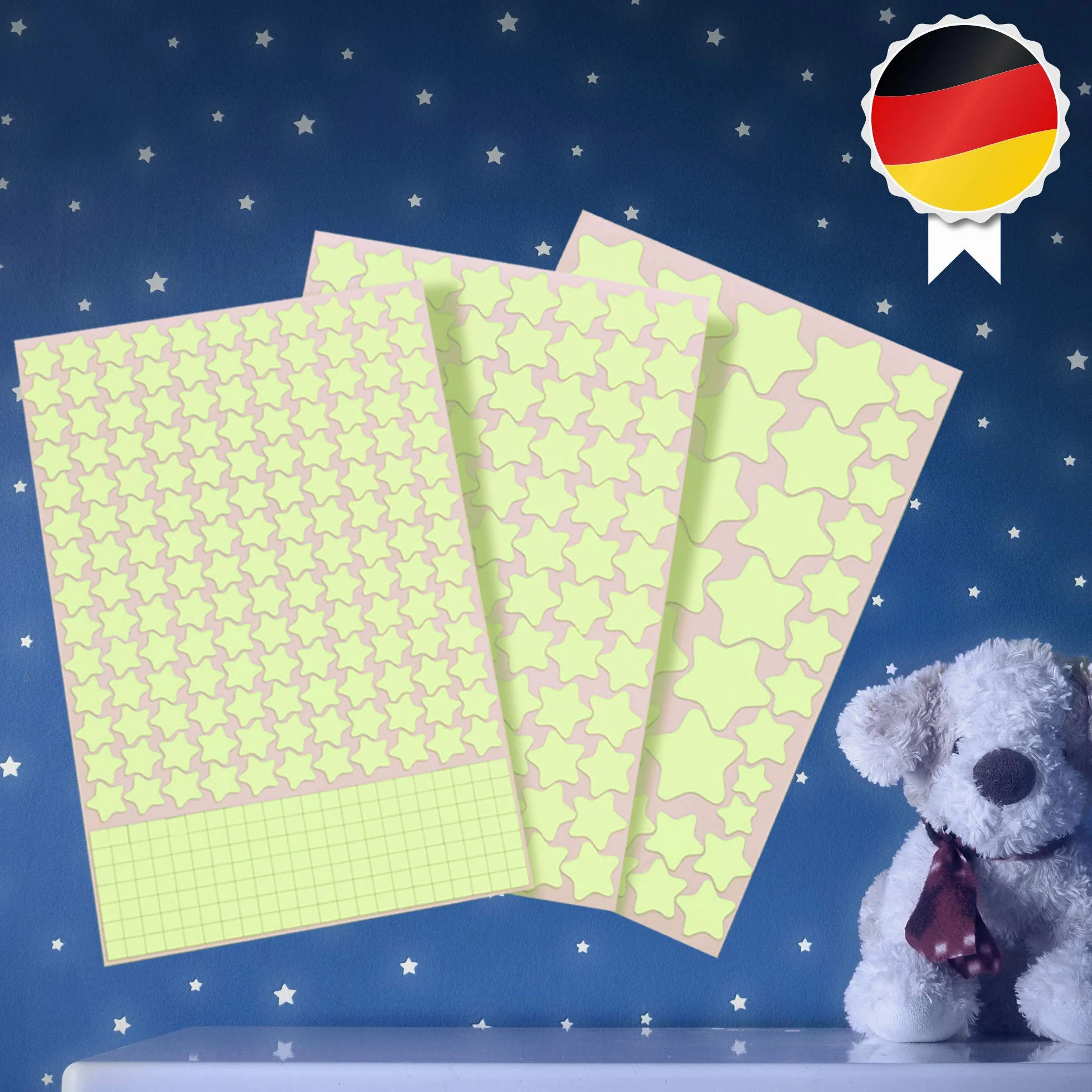Paraboo Étoile phosphorescente 452 pcs. autocollant fluorescent stickers fluorescents plafond