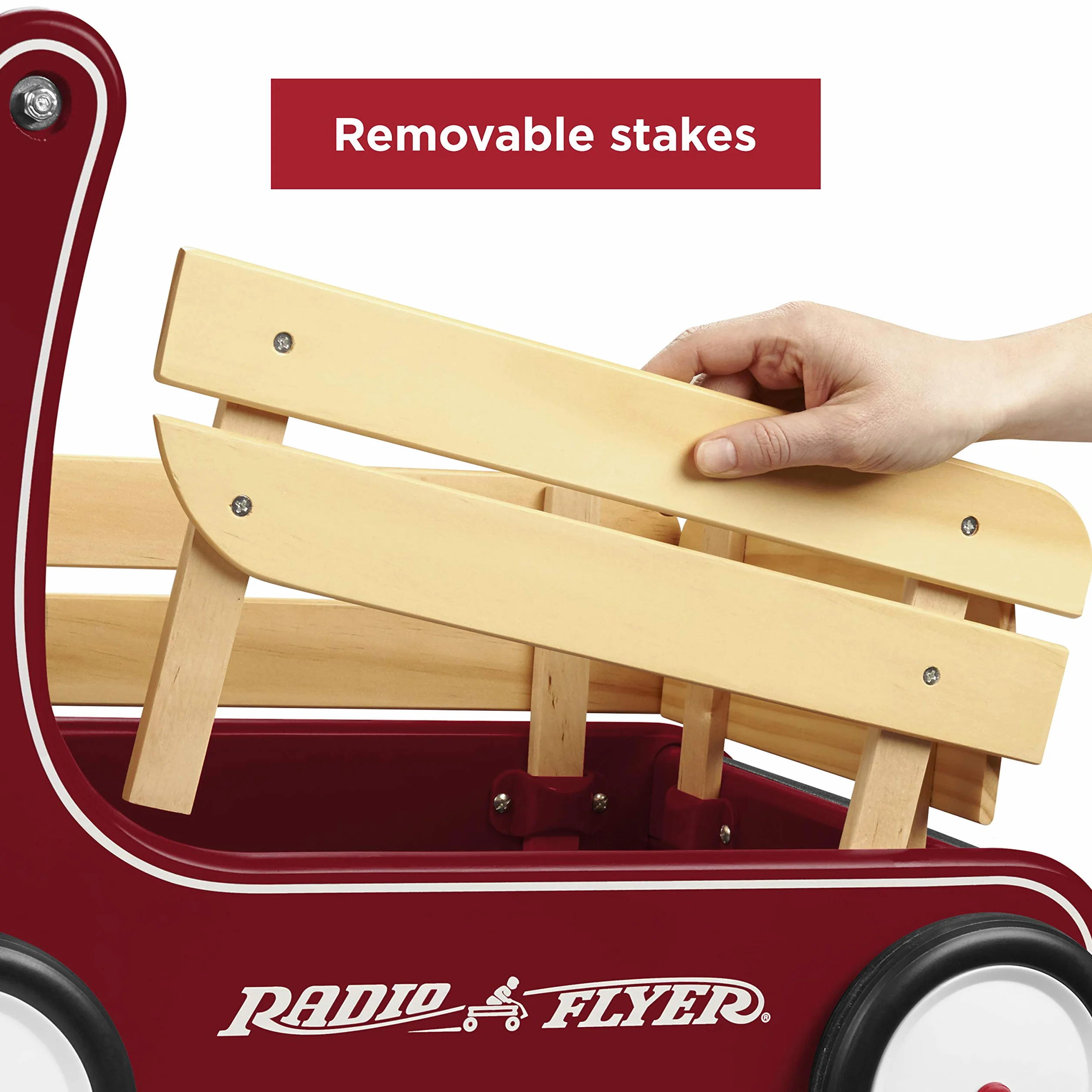 Radio Flyer Chariot de Marche en Bois Rouge pour Tout-Petits 1-4 Ans
