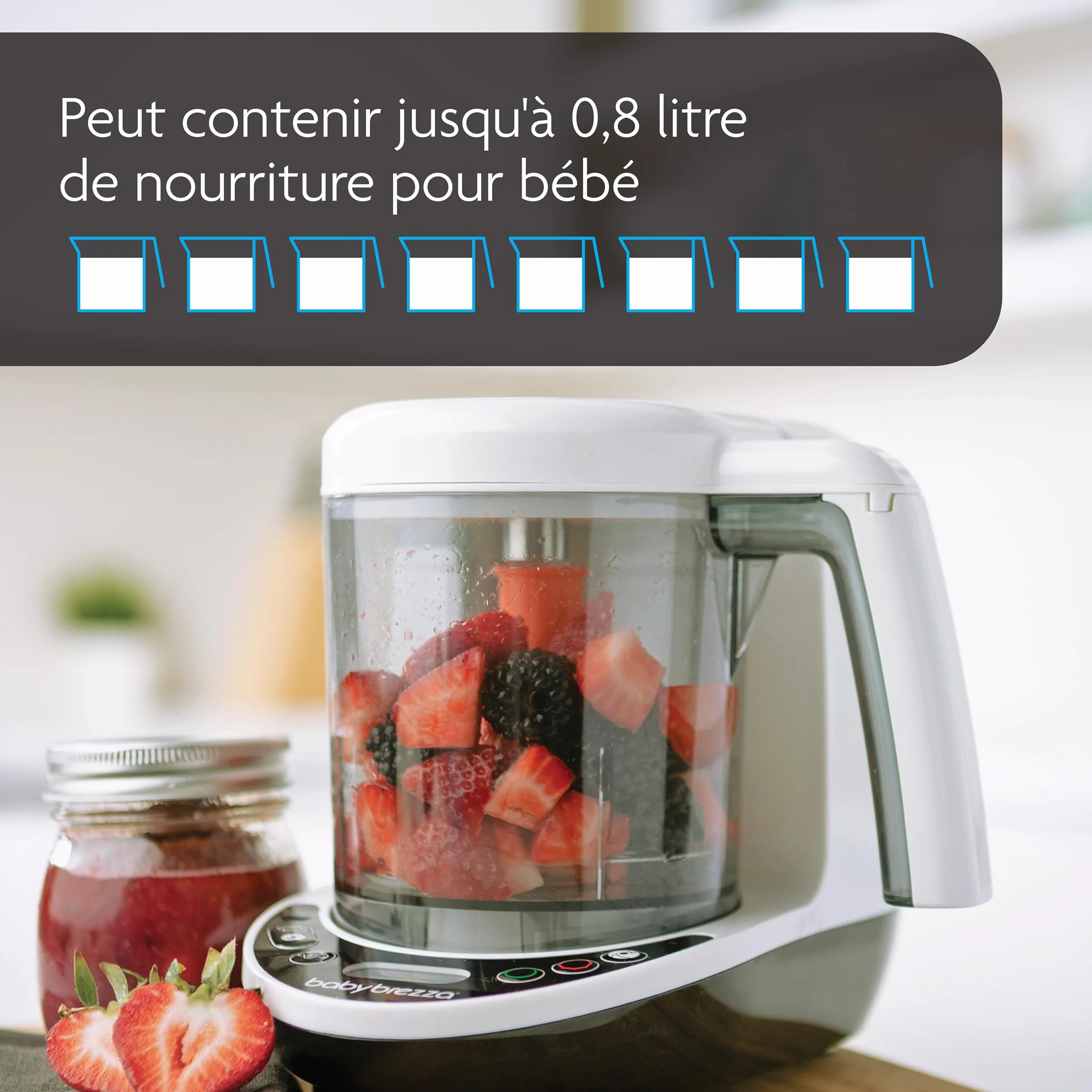 Baby brezza Food Maker Deluxe Robot cuisine multifonction bébé chauffe vapeur mixe aliments