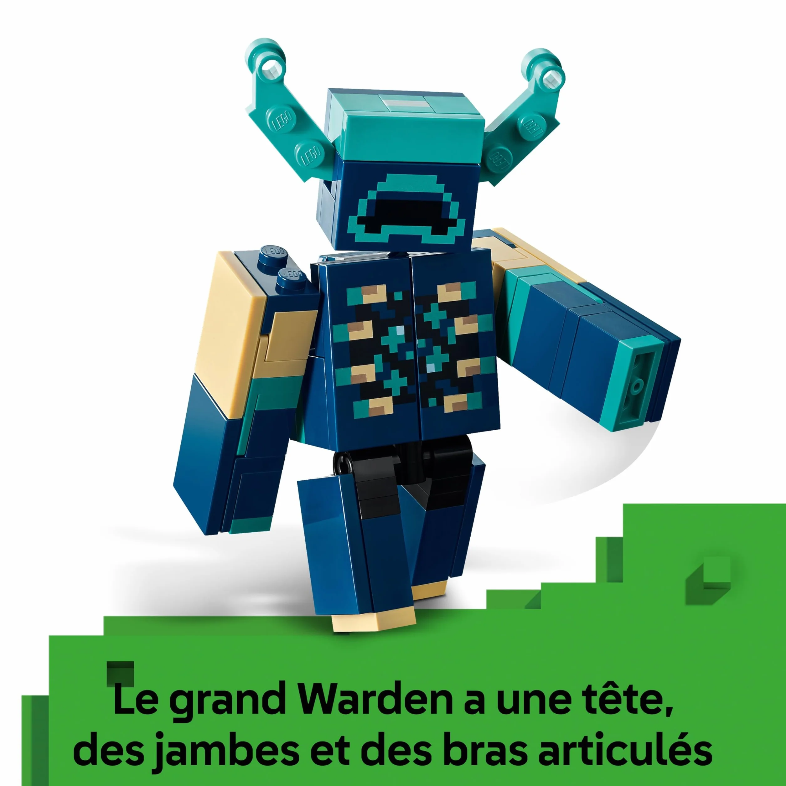 LEGO Minecraft La Rencontre avec Le Warden 21274 Jouet Interactif Minifigurine Figurine de Mob Fonction TNT Chute de Rocher