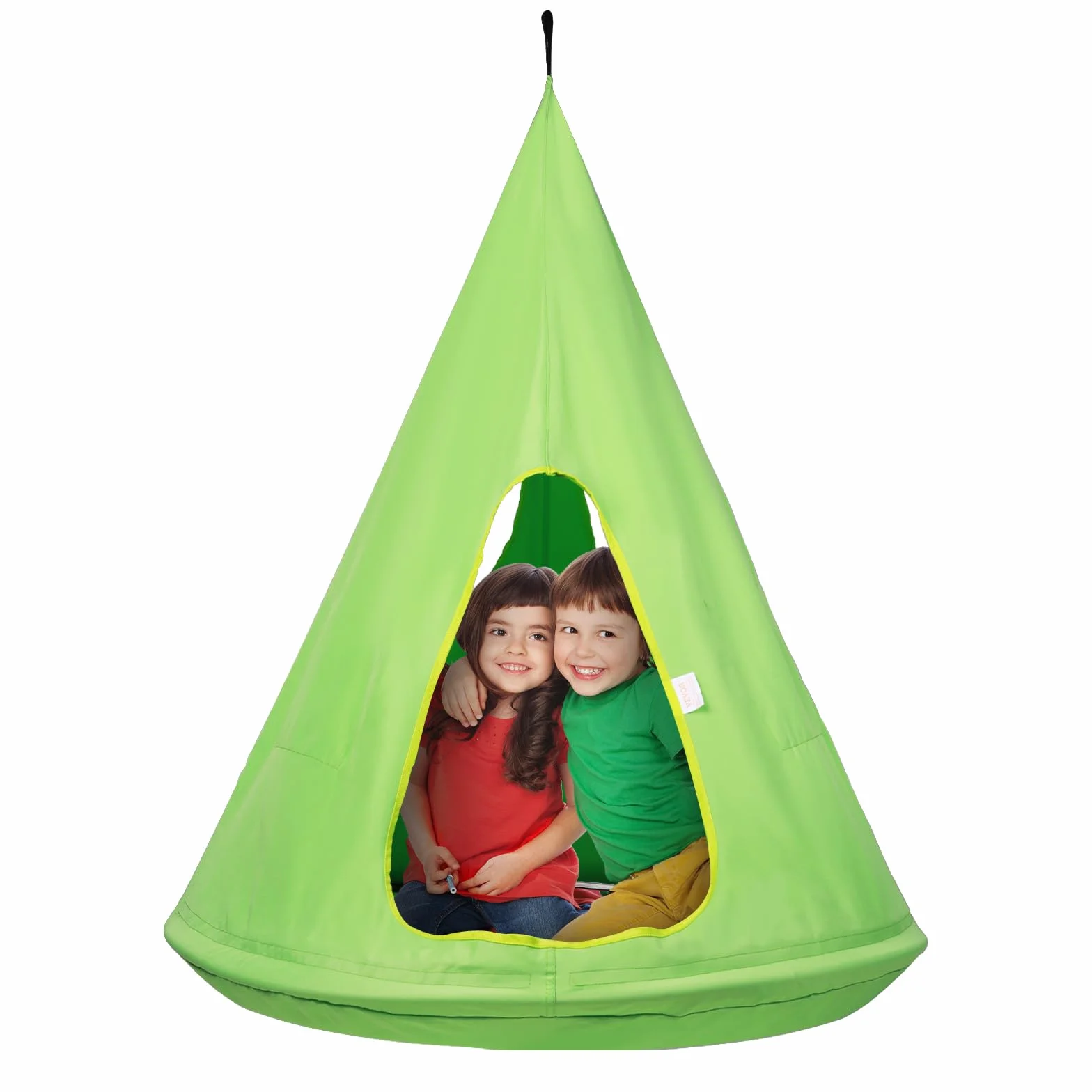 VEVOR Hamac d'enfants 100x132 cm Chaise Balançoire Suspendu Capacité 113 kg avec Corde Réglable Vert