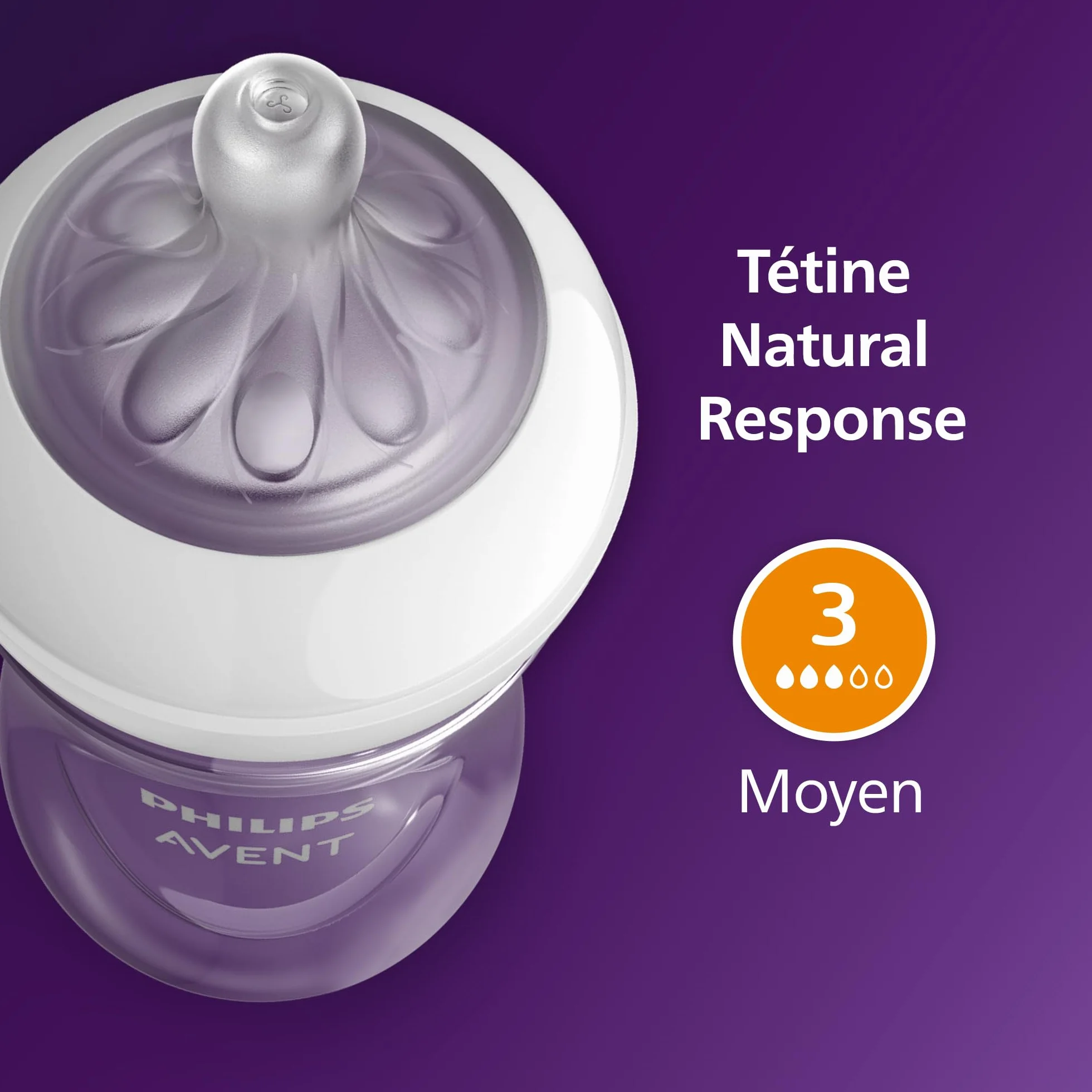 Philips Avent Natural Response coffret cadeau 4 biberons 260 ml tétines T3 SCY903/61