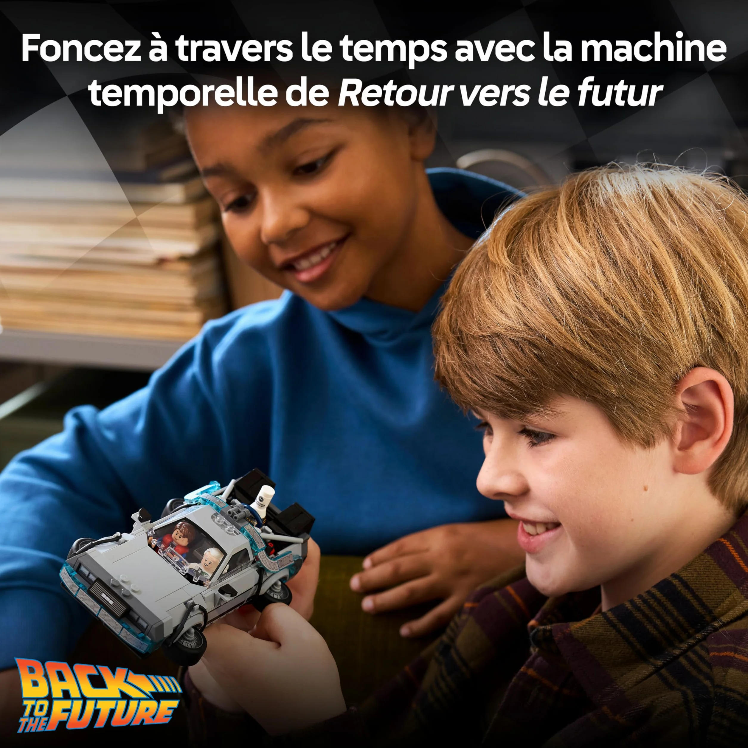 LEGO Speed Champions La Machine à Remonter Le Temps Retour vers Le Futur Jouet Voiture Maquette Minifigurines Doc Brown Marty McFly Cadeau 9 Ans 77256
