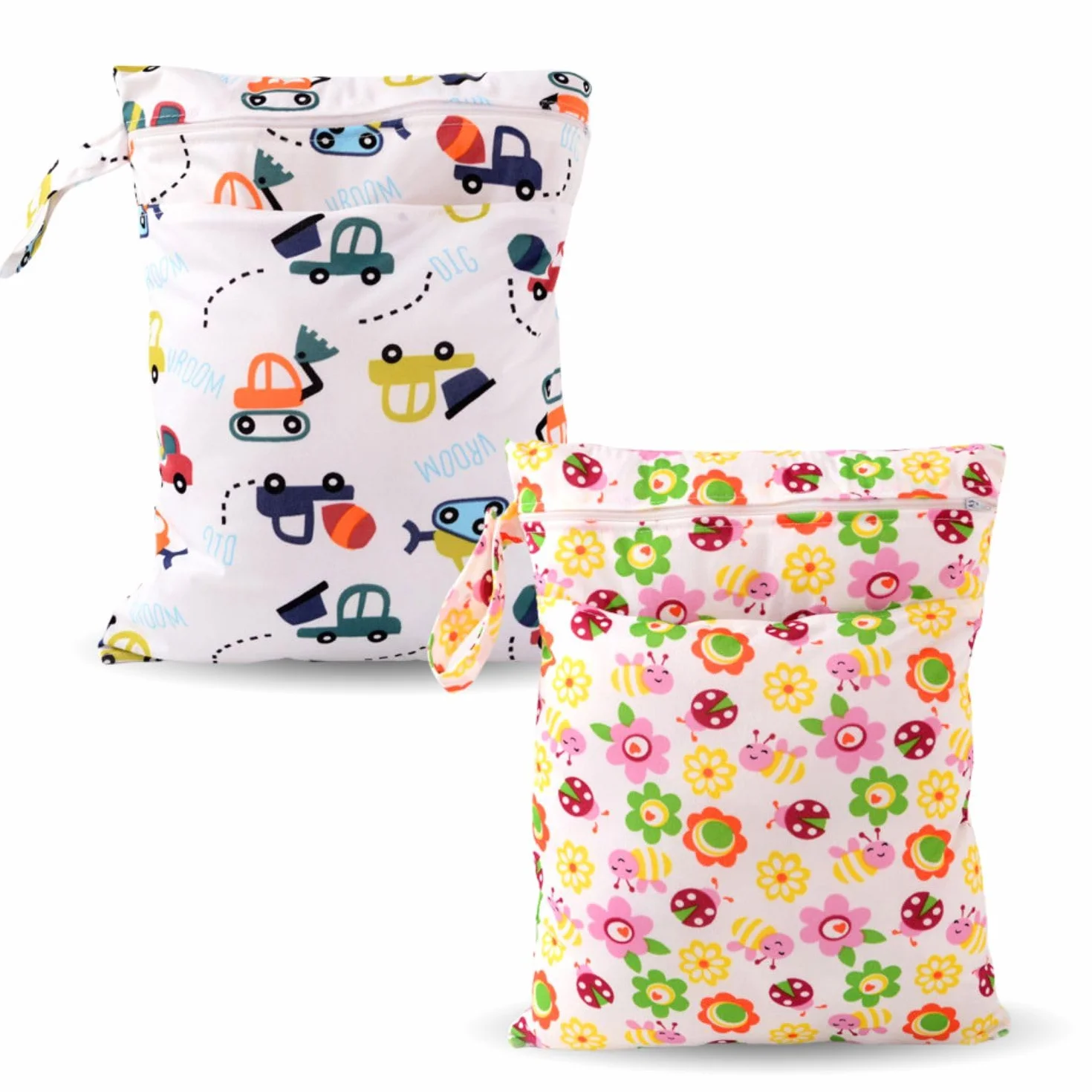 Lot de 2 Sacs À Couches Étanches Avec Fermeture Éclair Pour Crèche Natation Voyages