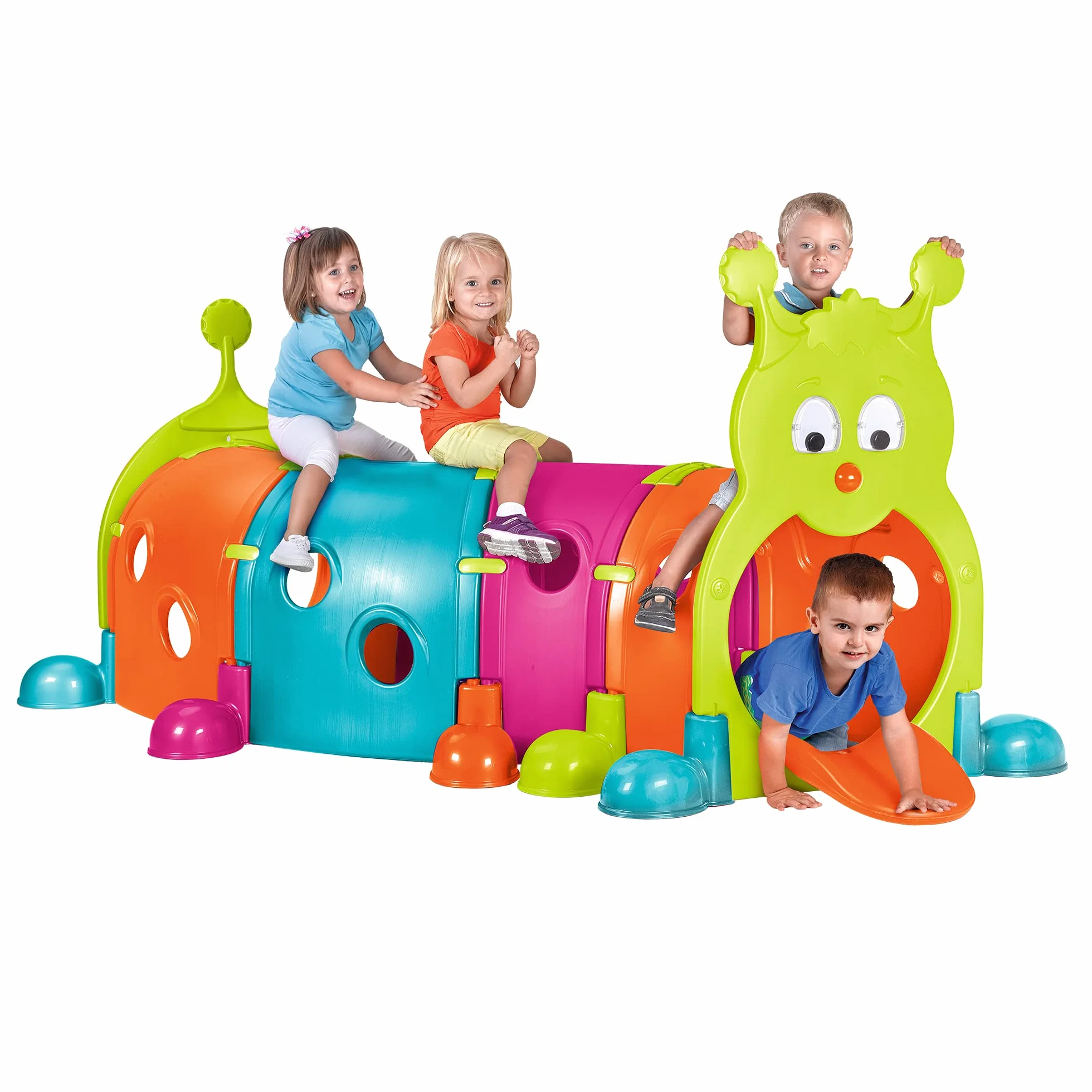 FEBER Febergus Tunnel de Jeu Sportif pour Enfants 4 Modules Extensibles +3 Ans