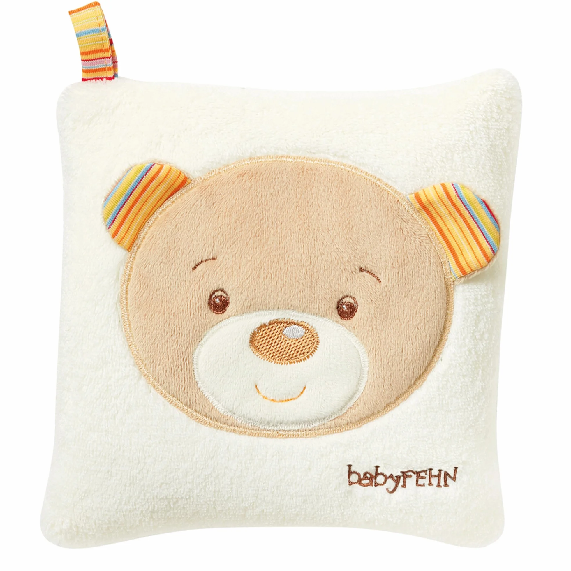 Fehn Coussin de noyaux de cerise ours - Sac chaud et froid amovible pour bébés 0 mois+