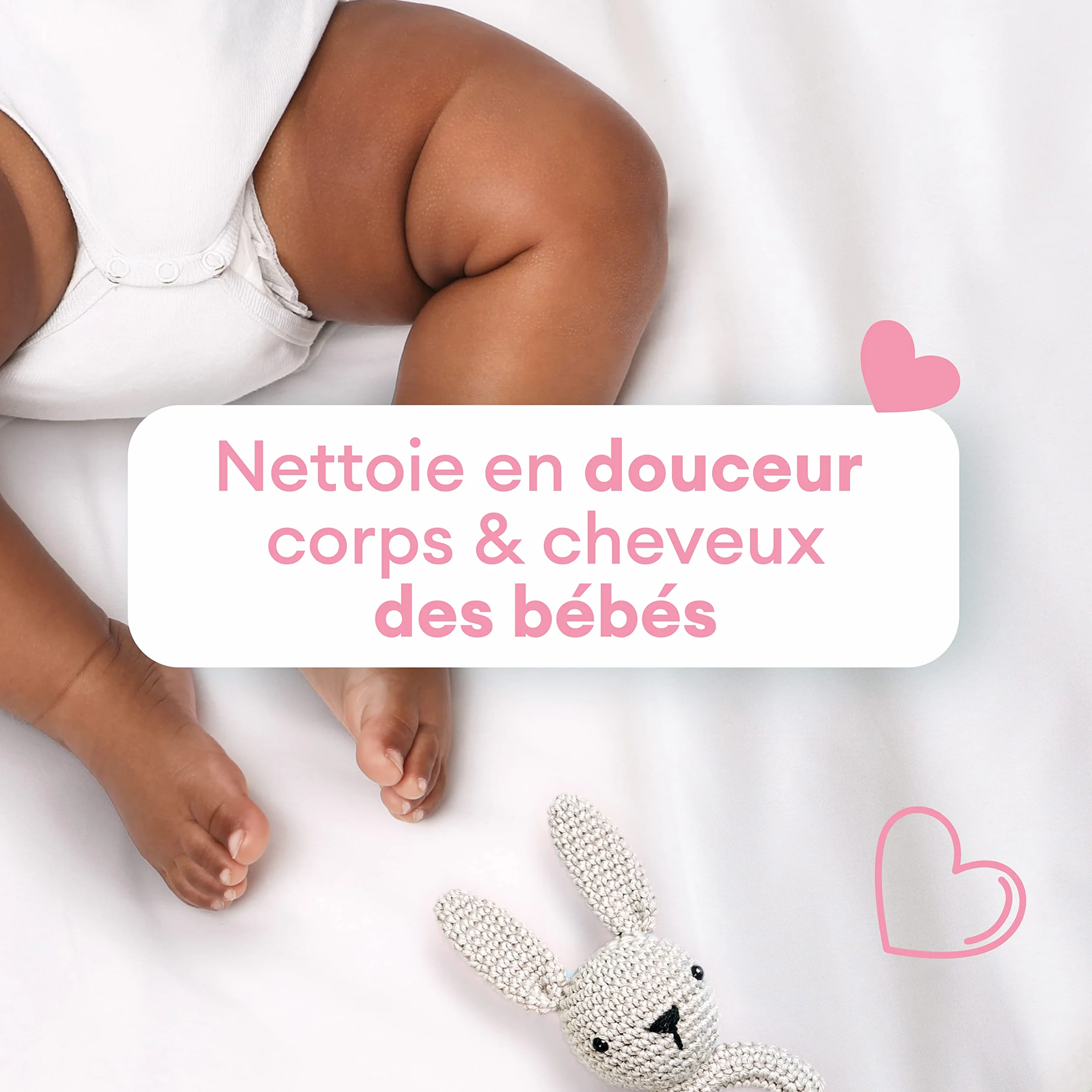 Cadum Bébé Gel Nettoyant Corps et Cheveux à l'Huile d'Amandes Douces Bio 750ml