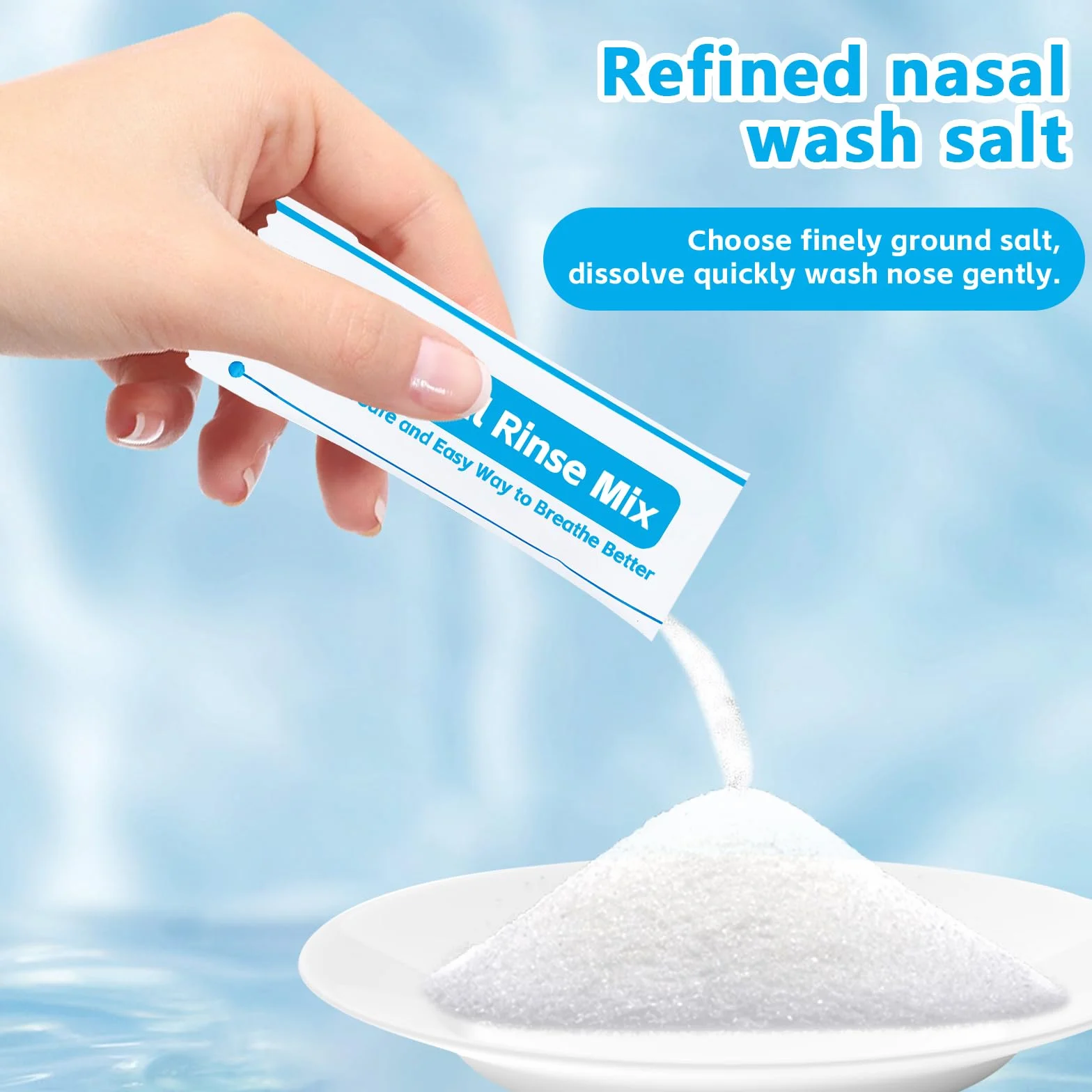 160 Petits Sacs Sachets Sel Nasal 2.7g Rinçage Sinus Irrigation Nasale