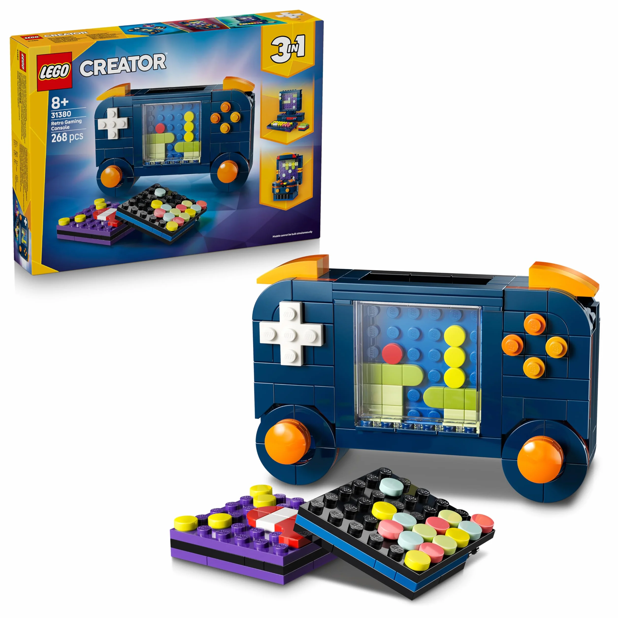 LEGO Creator 3-en-1 La Console de Jeu Rétro 31380 Jouet de Construction Borne d’Arcade Ordinateur Clavier Souris Cadeau Gaming 8 Ans
