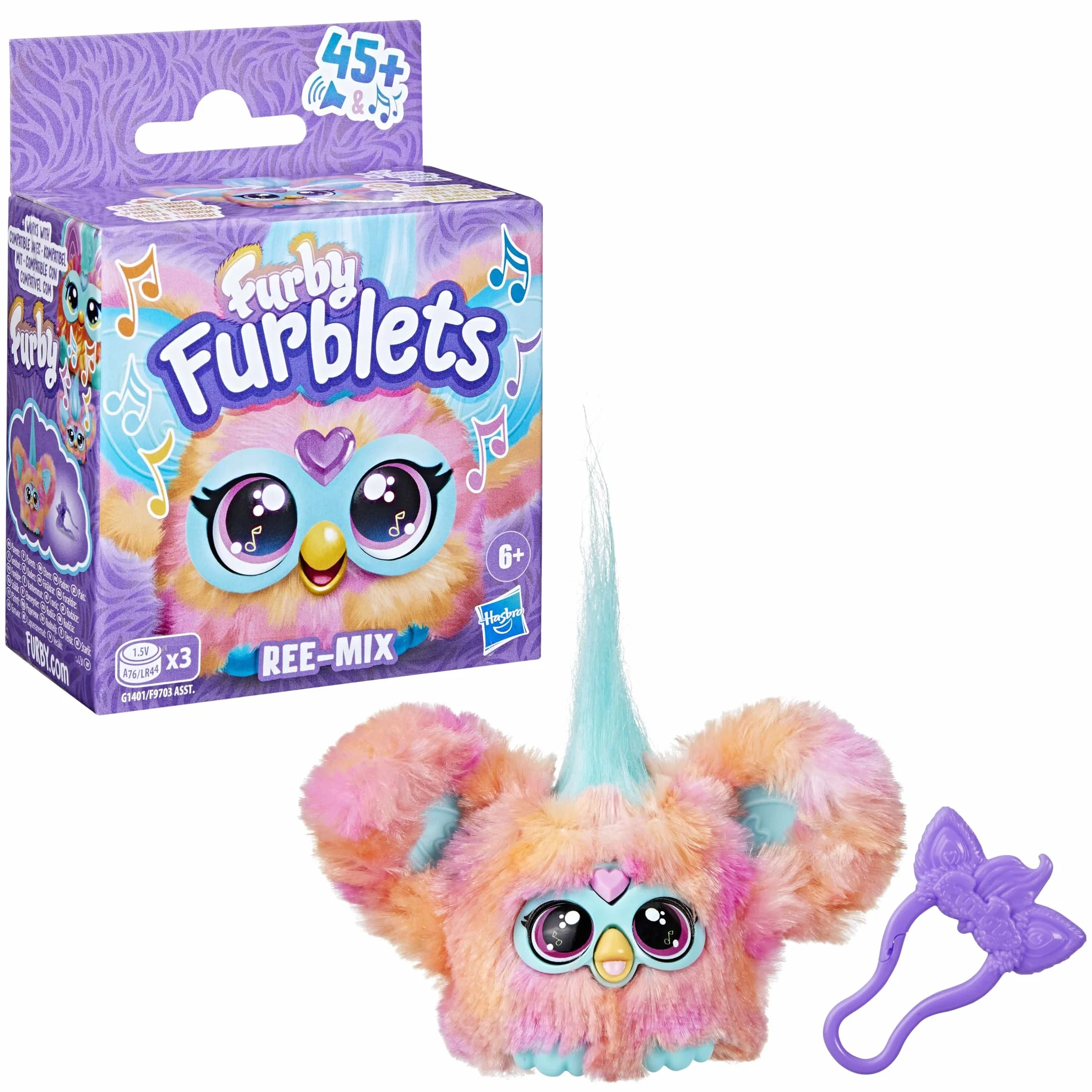 Furby Furblets Ree-Mix Mini Peluche électronique Corail