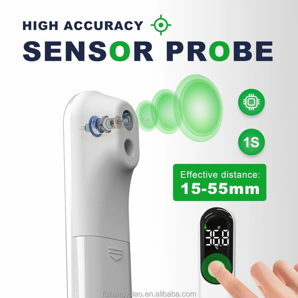 Thermomètre Digital Infrarouge sans Contact Rechargeable °F/°C pour Bébés Enfants Adultes