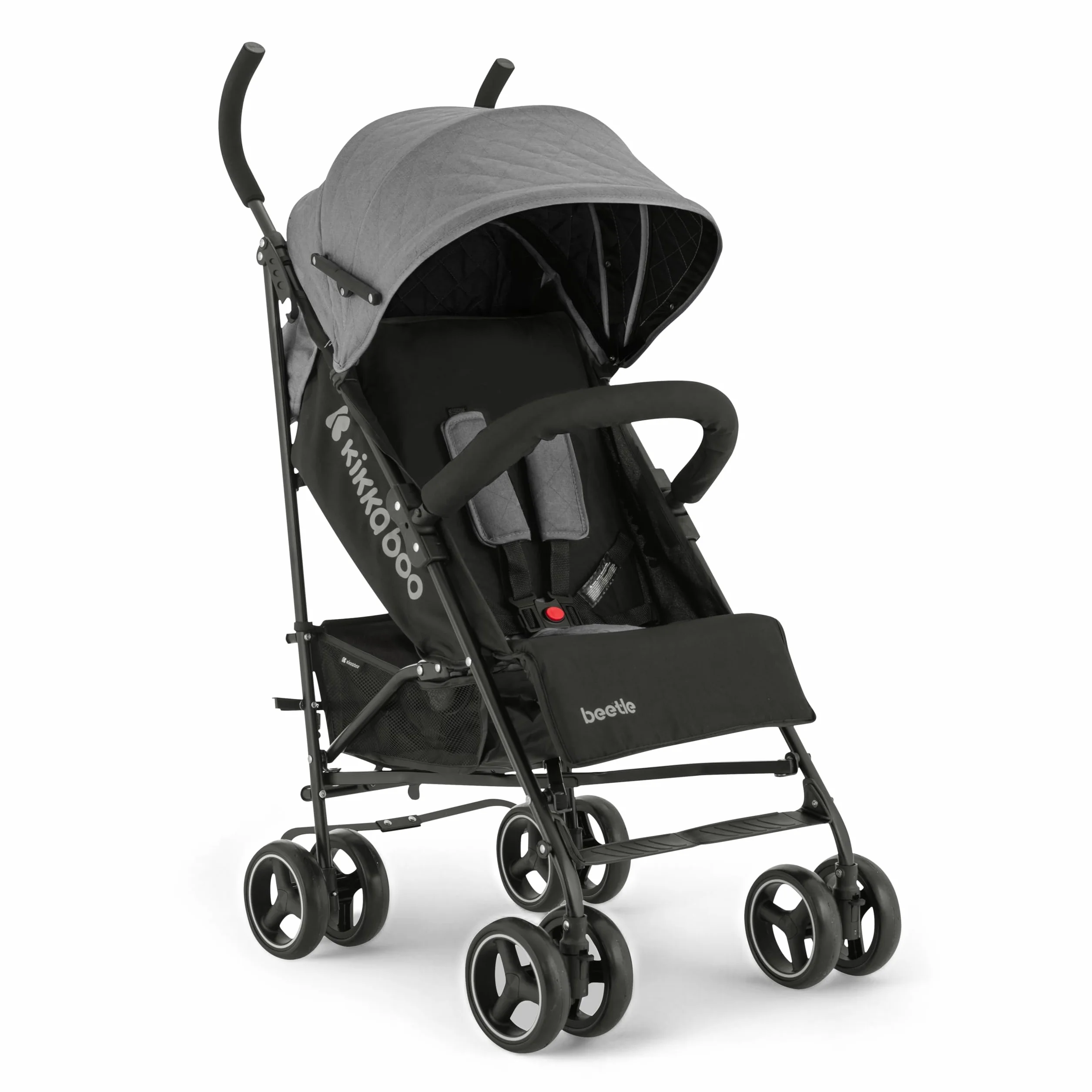 Poussette KikkaBoo BEETLE pliable compacte gris jusqu'à 22 kg