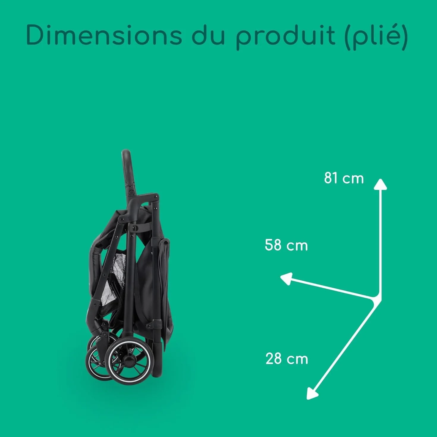 Bebeconfort Azur Poussette Canne Compacte 0-3 ans 15 kg Pliage Automatique Inclinaison Allongée Mineral Graphite