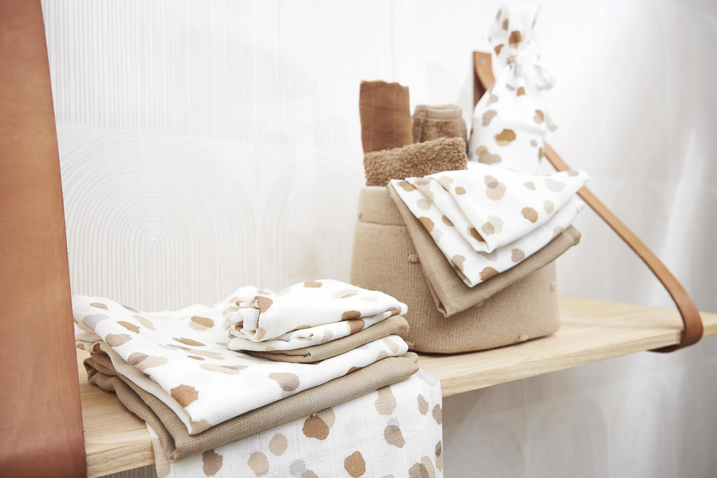 Meyco Baby Chiffons de Mousseline 3 pièces 100% Coton Sable