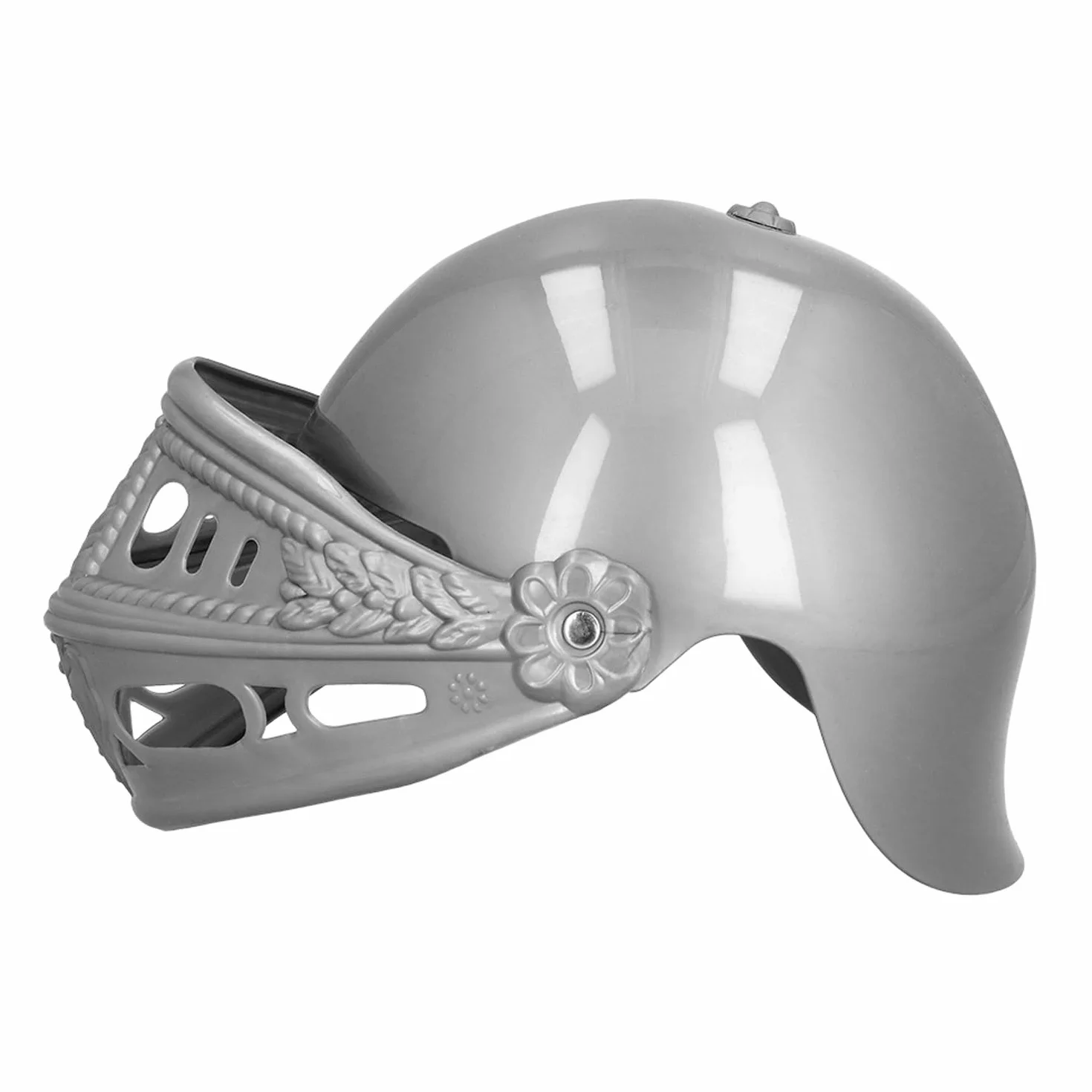 Boland Casque de chevalier pour enfants gris avec visière rabattable plastique carnaval Halloween