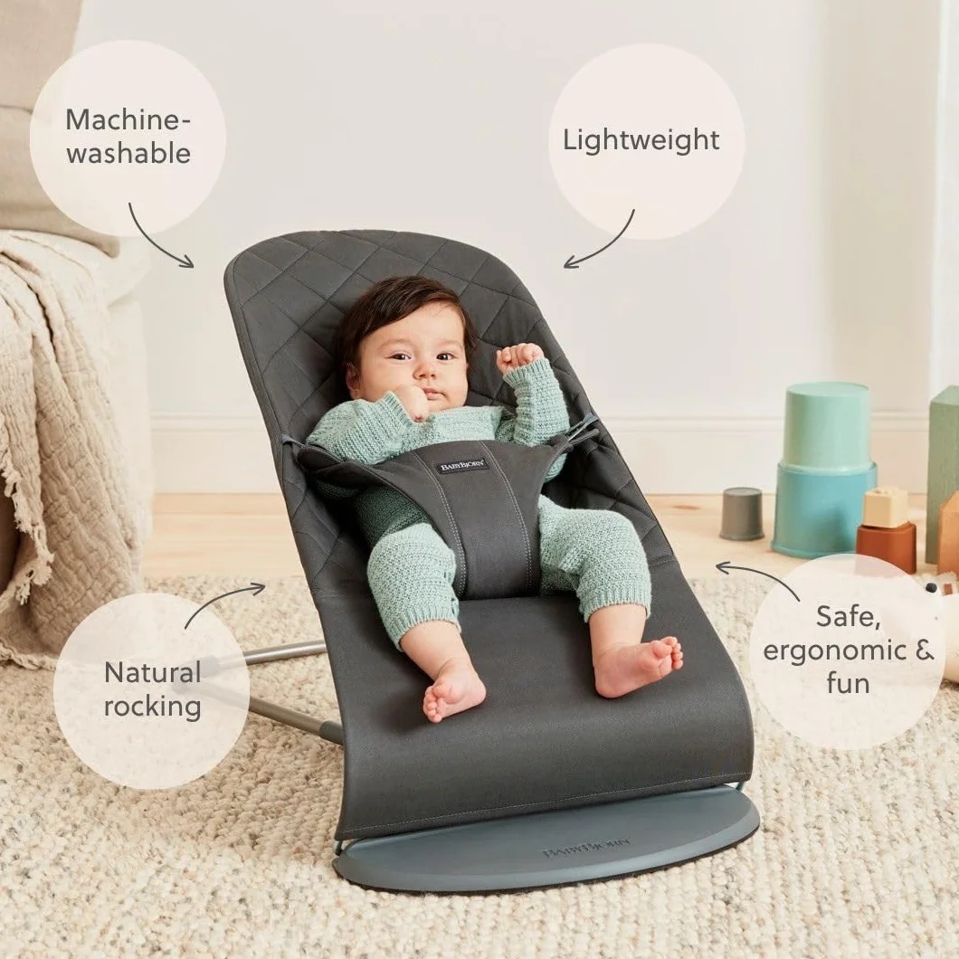 BabyBjörn Transat Bliss Tissé Matelassage classique Anthracite