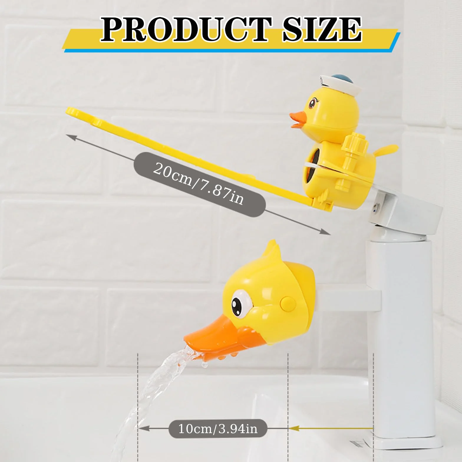 Extension Robinet pour Enfant 1 Pièces Robinet de Rallonge Design Canard réglable