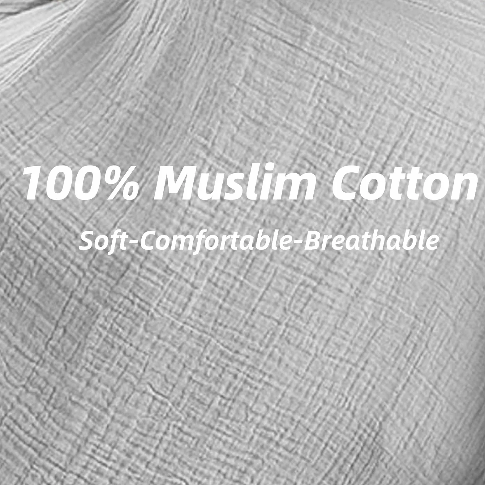 Housse d'allaitement en mousseline de coton avec sangle réglable, couverture légère pour extérieur (gris)